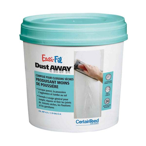 Easi-Fil Dust Away Reduced Dust Drywall Compound, 4.5 L - Matériaux JLS - Drywall Installation For Reduced Dust