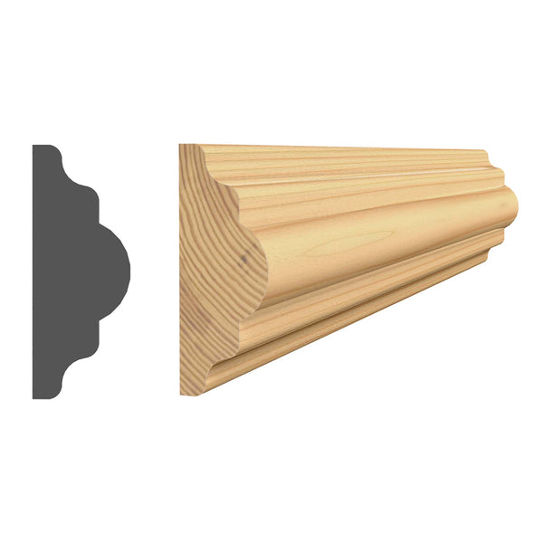 Moulure décorative en pin jointé 5/16'' x 3/4'' x 8' - Matériaux JLS