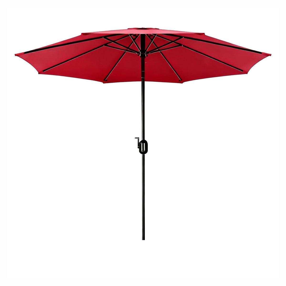 Parasol de marché en aluminium de 9', rouge