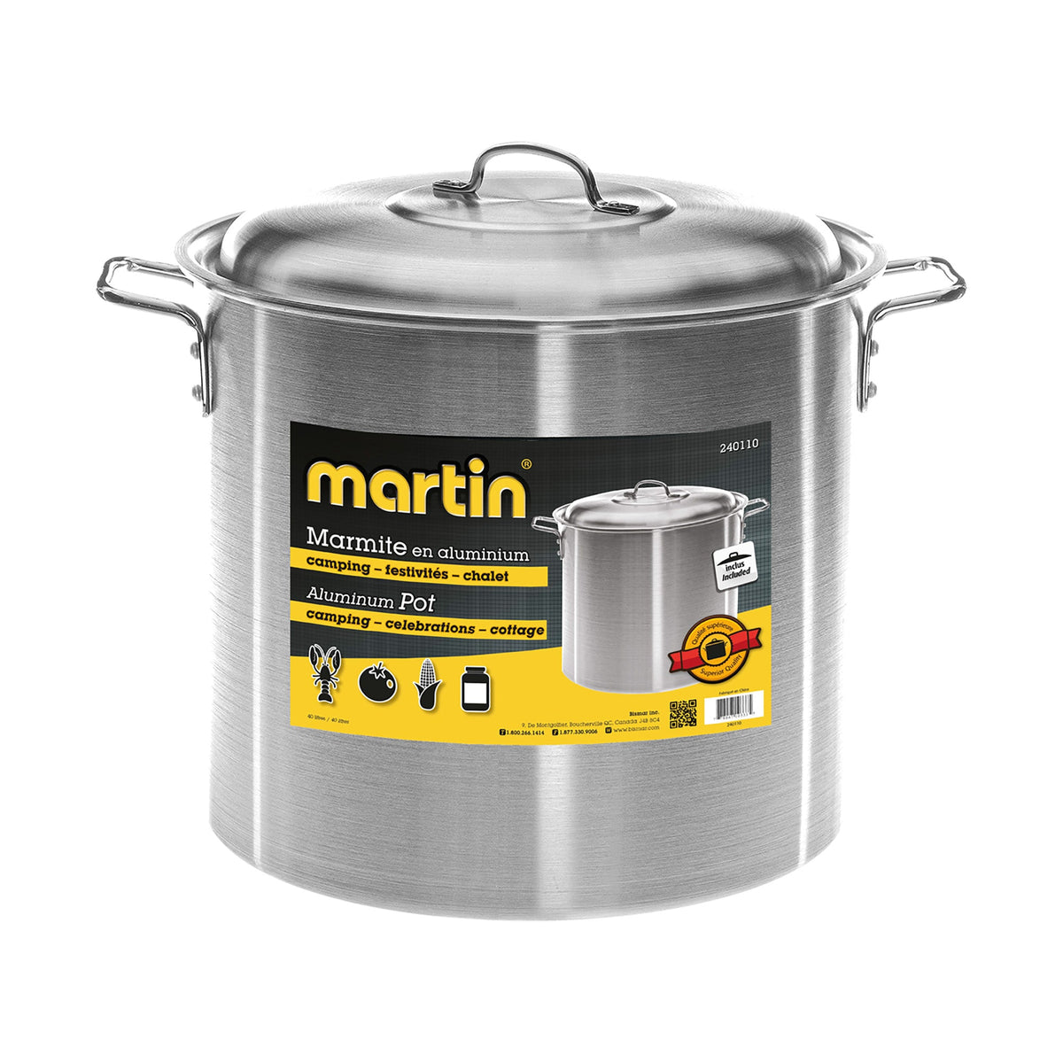 Marmite en aluminium, 40 L