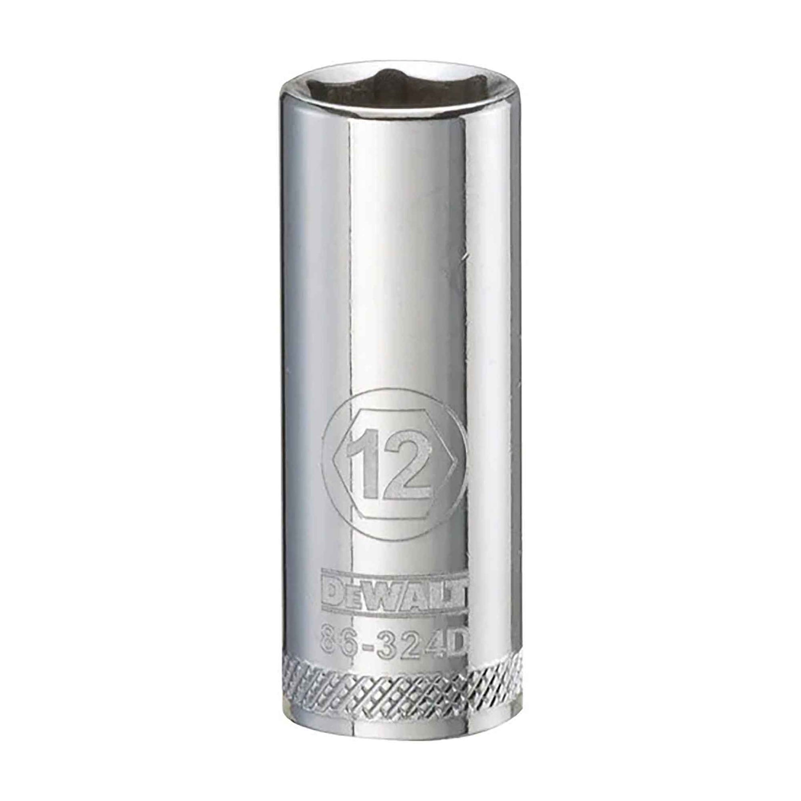 Douille standard profonde à entraînement carré de 3/8" avec 6 pointes, 12 mm