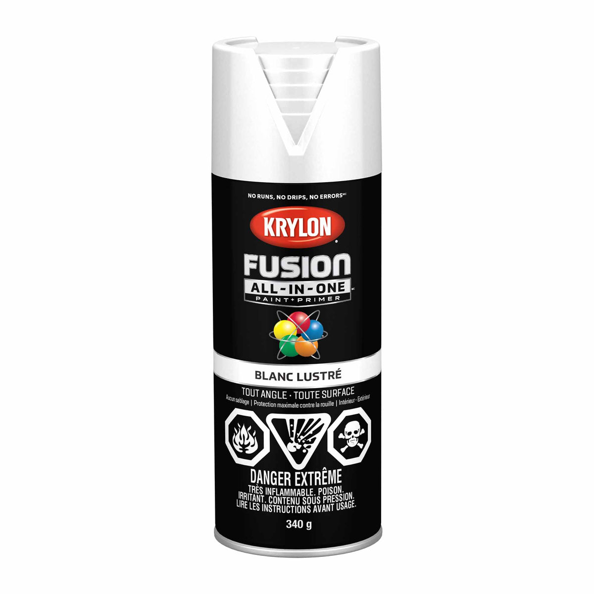 Krylon Fusion All-In-One aérosol blanc lustré, 340 g