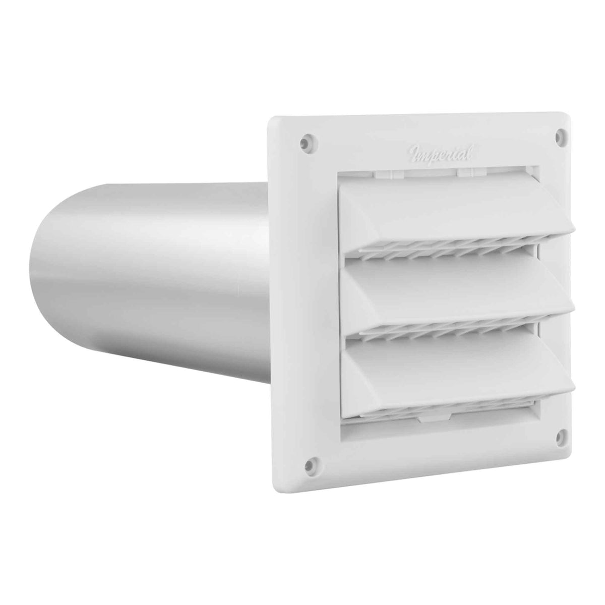 Évent d'entrée d'air avec grille, 4'' (blanc)