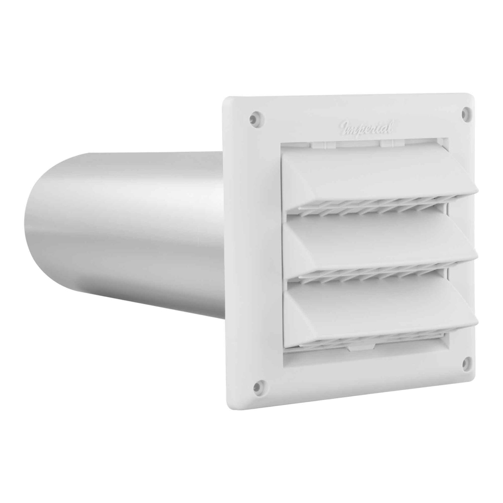 Évent d'entrée d'air avec grille, 4'' (blanc)