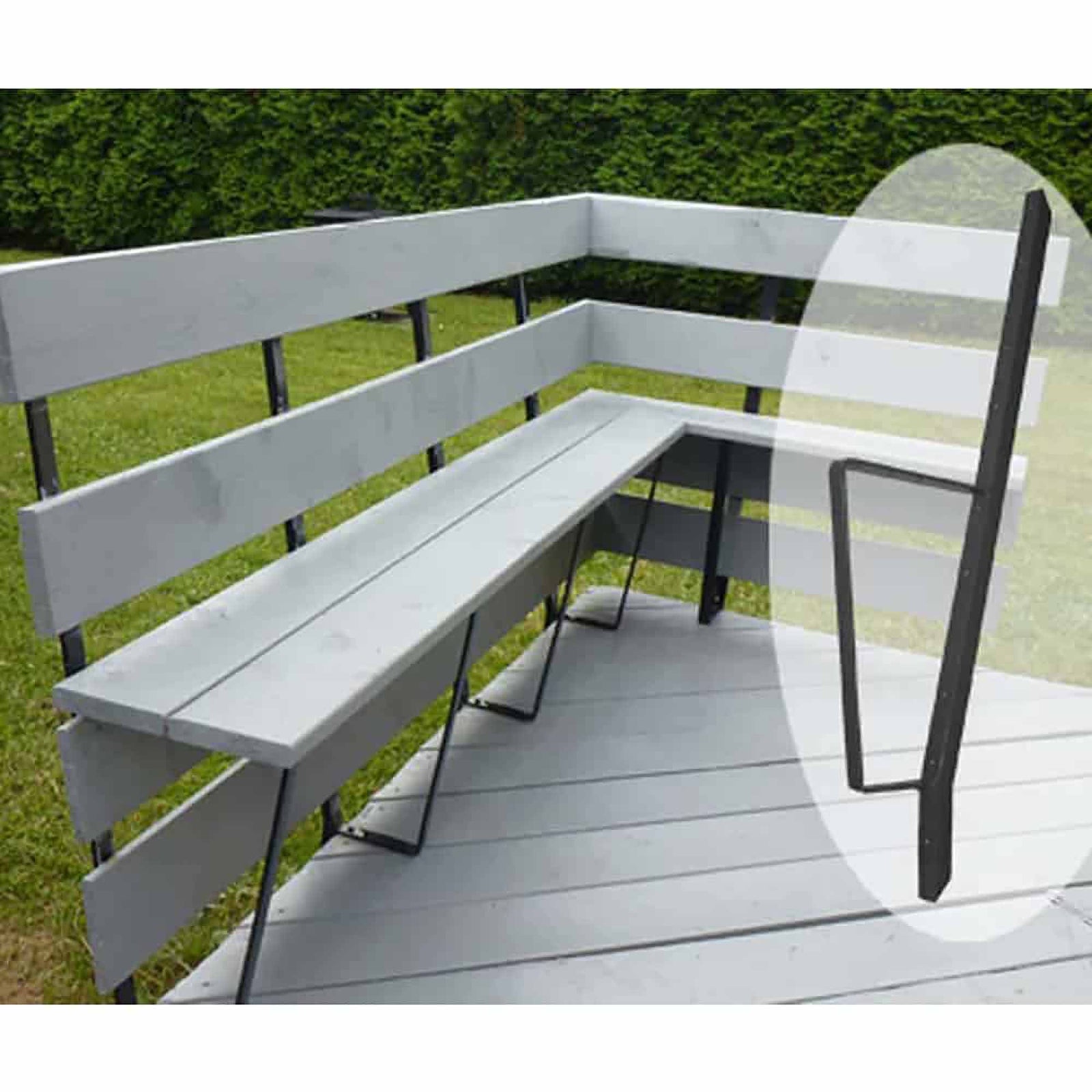 Support de banc, noir