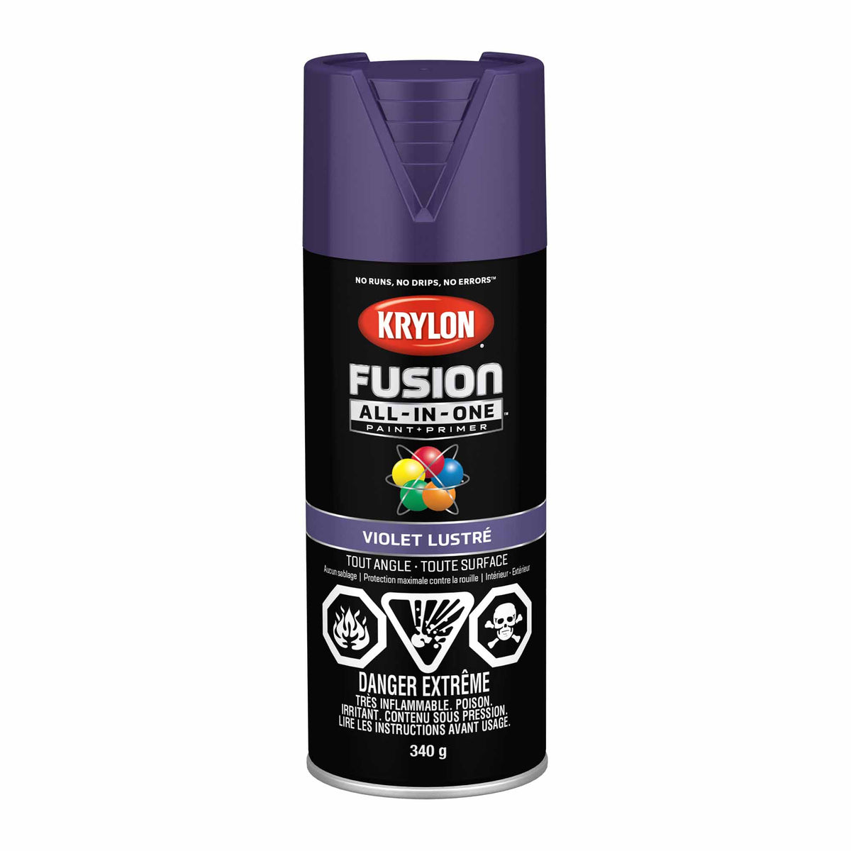 Krylon Fusion All-In-One aérosol violet lustré, 340 g