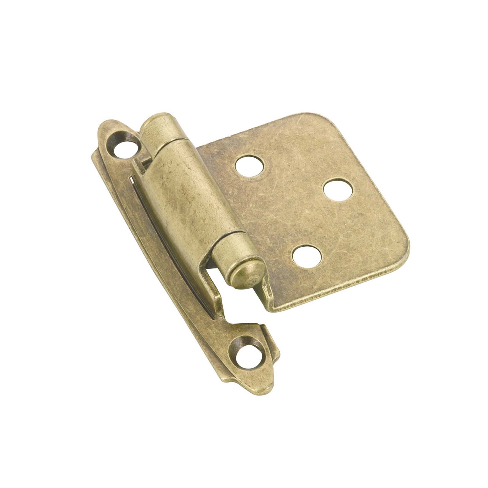 Charnière # 134 semi-dissimulée avec ressort, laiton antique (2 unités)