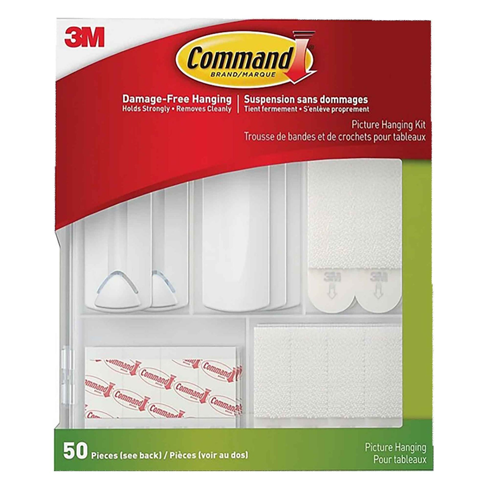 Trousse de bandes et de crochets pour tableaux, 50 pièces