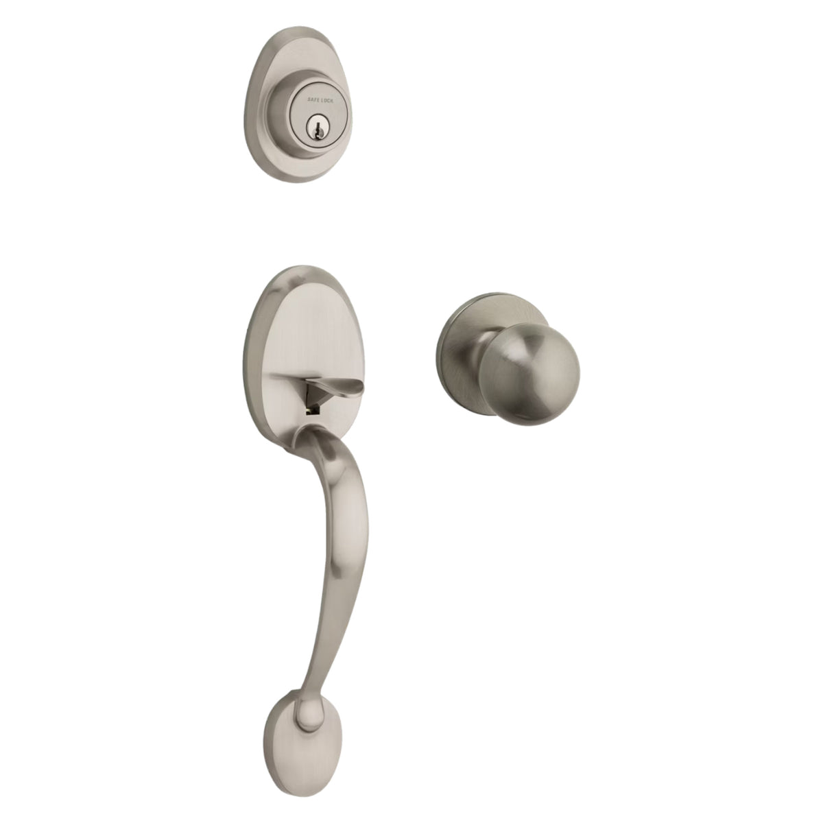 Clenche d’entrée Daytona Regina, nickel satin