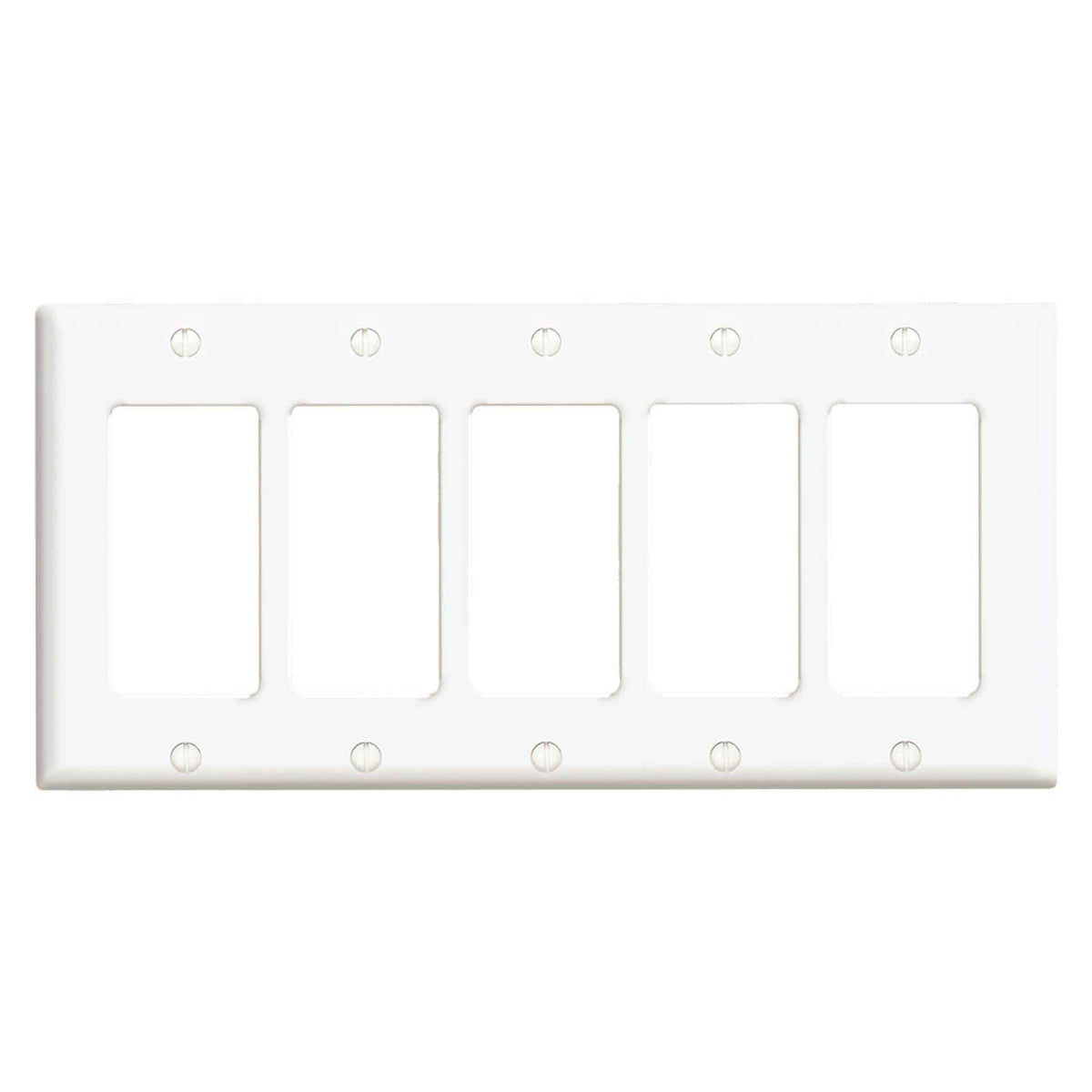 Plaque murale Decora pour 5 dispositifs, blanc