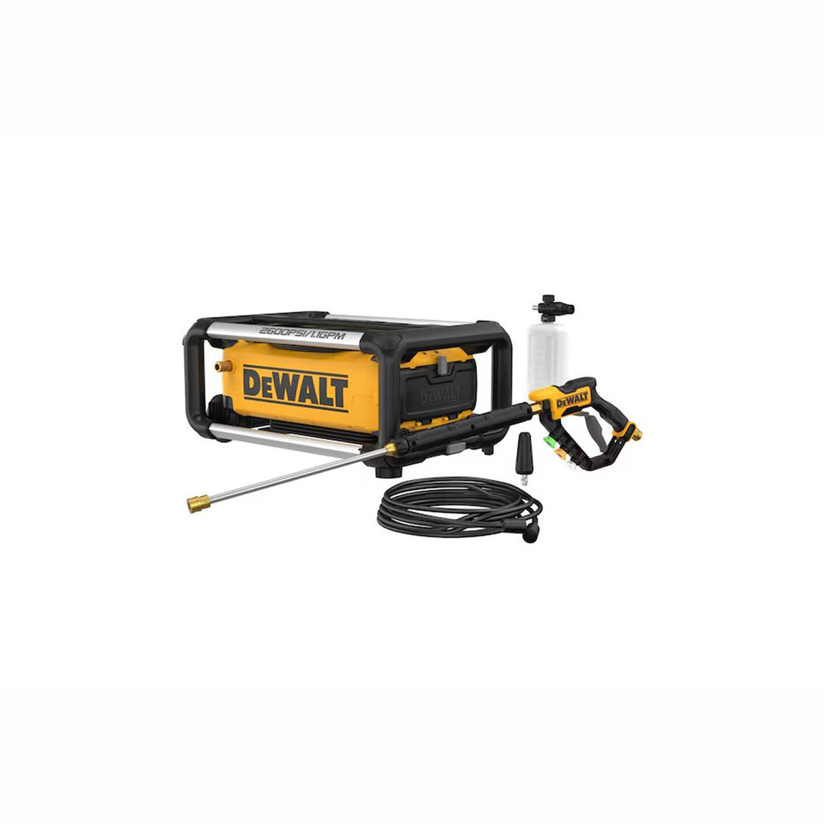 Pulvérisateur électrique d’eau froide à haute pression de chantier de 2 600 PSI MAX et 1,1 gal/min, 13 A