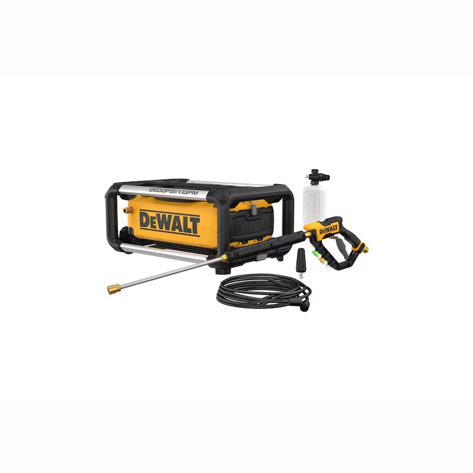 Pulvérisateur électrique d’eau froide à haute pression de chantier de 2 600 PSI MAX et 1,1 gal/min, 13 A