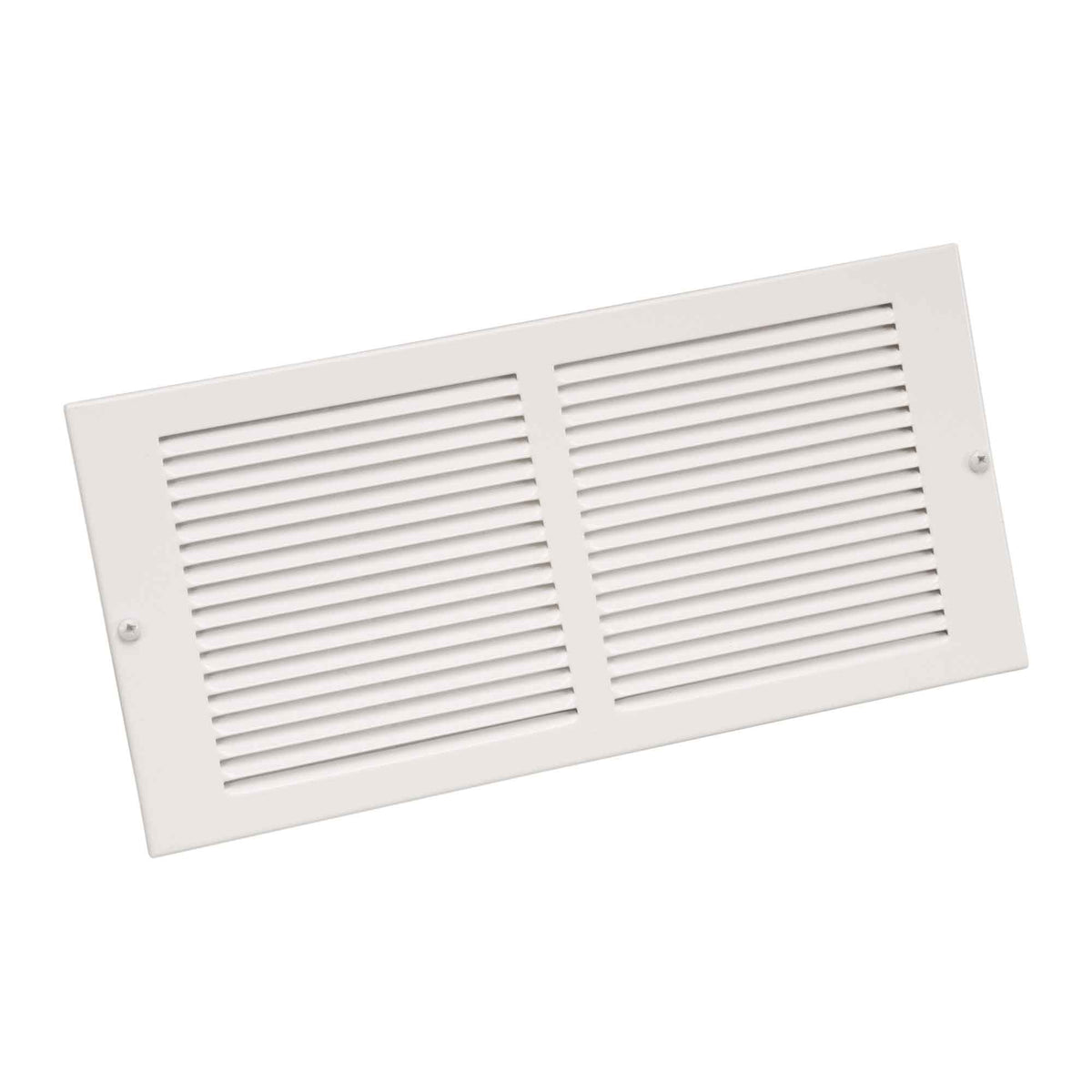 Grille d&#39;aération murale en acier peint en blanc, 14&quot; x 6&quot;