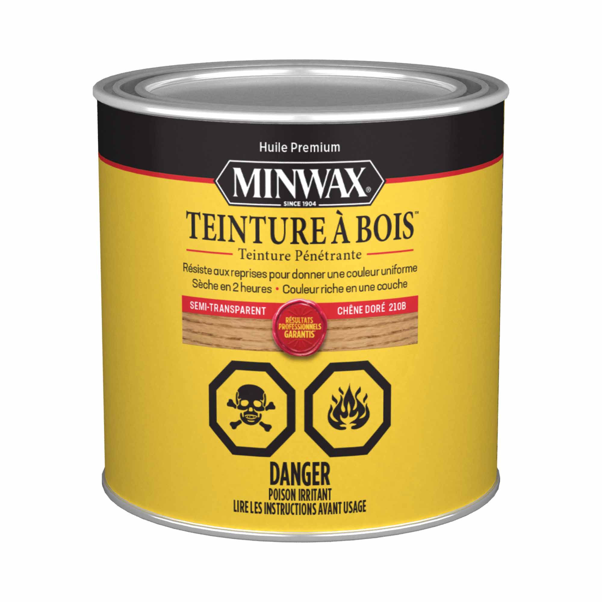 Minwax teinture à bois semi-transparent chêne doré, 236 ml