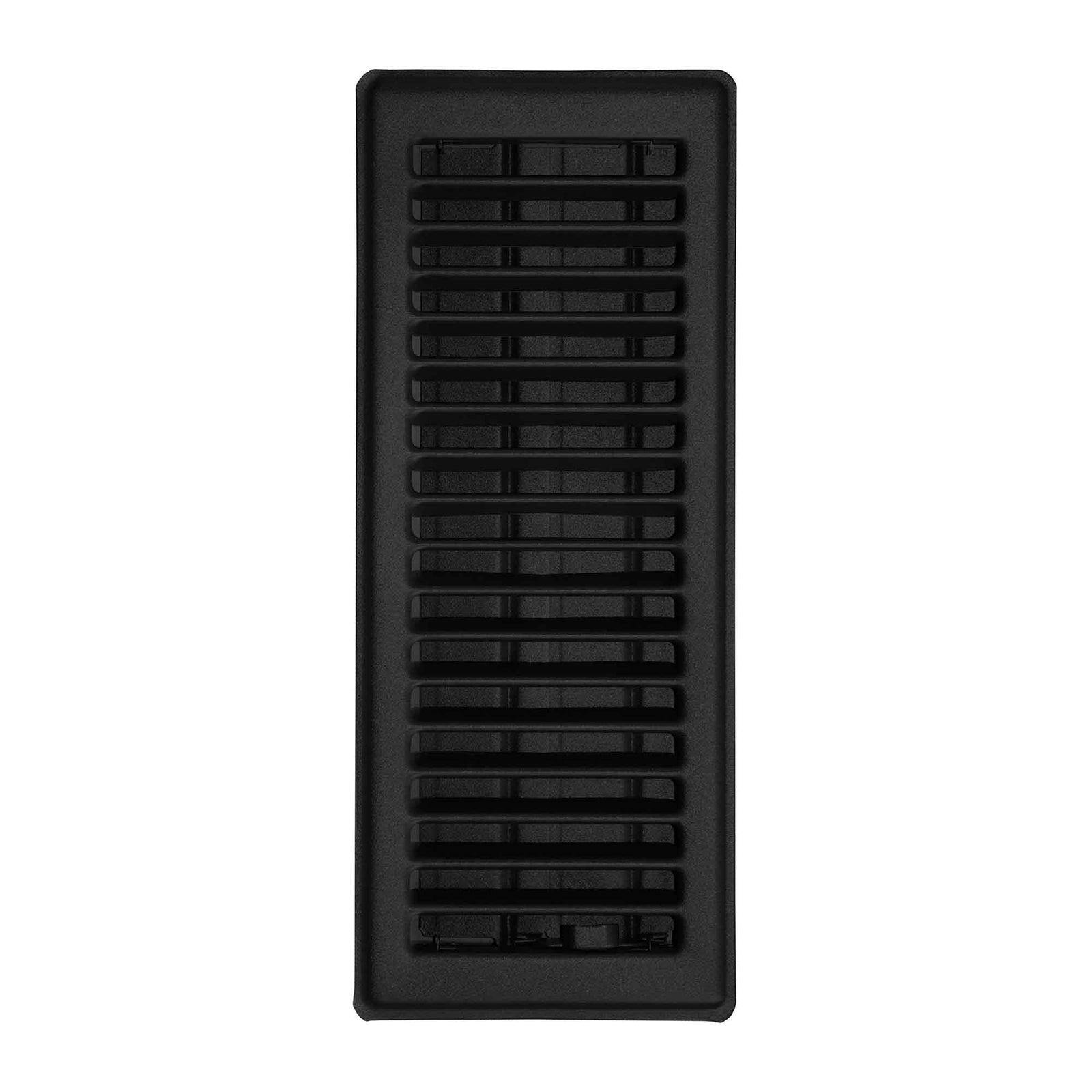 Registre de plancher en acier au fini galet noir, 4" x 10"