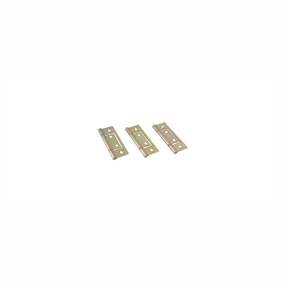 Charnière sans mortaise pour porte pliante, 3 unités (chrome satiné)