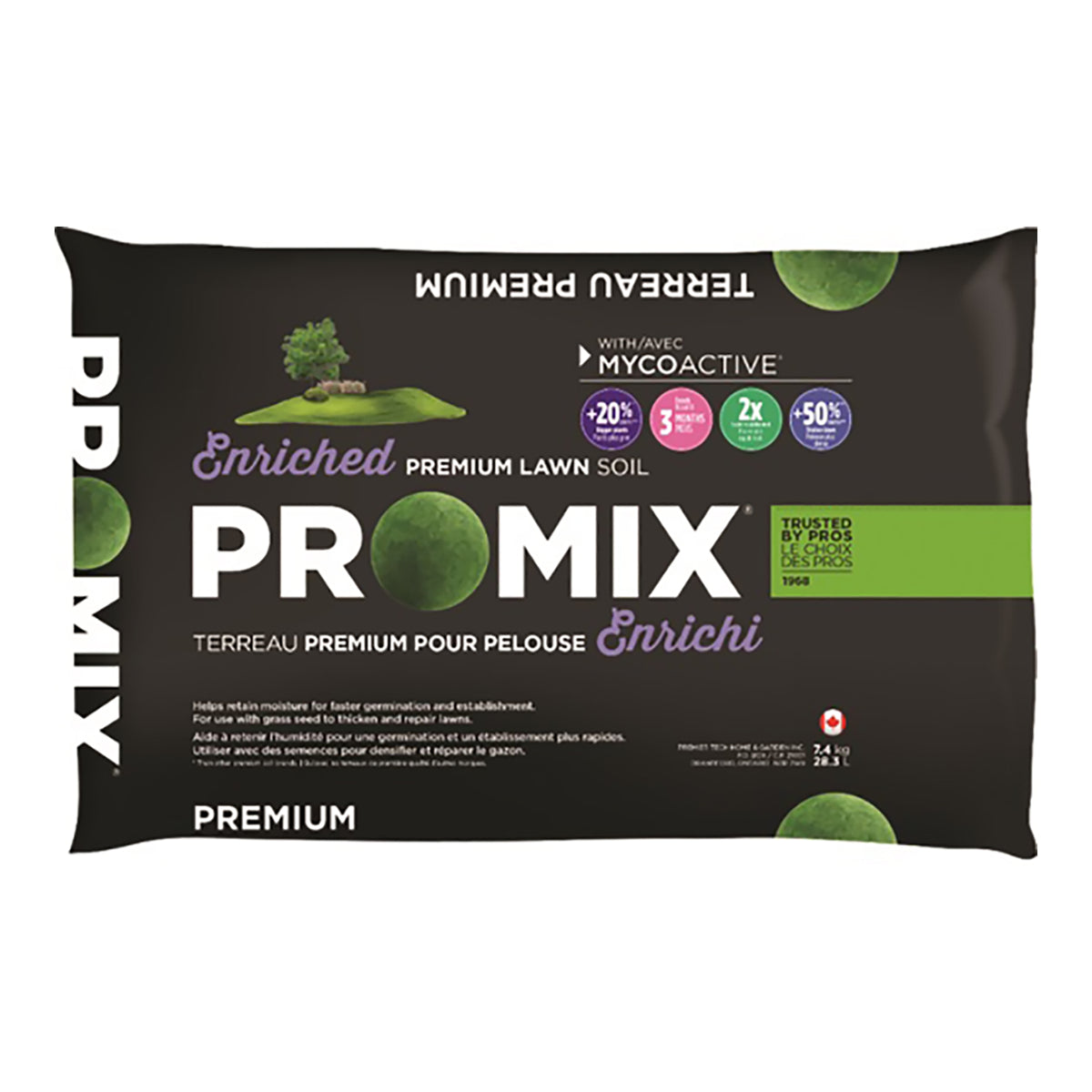 Terreau pour pelouse biologique, 28,3 L