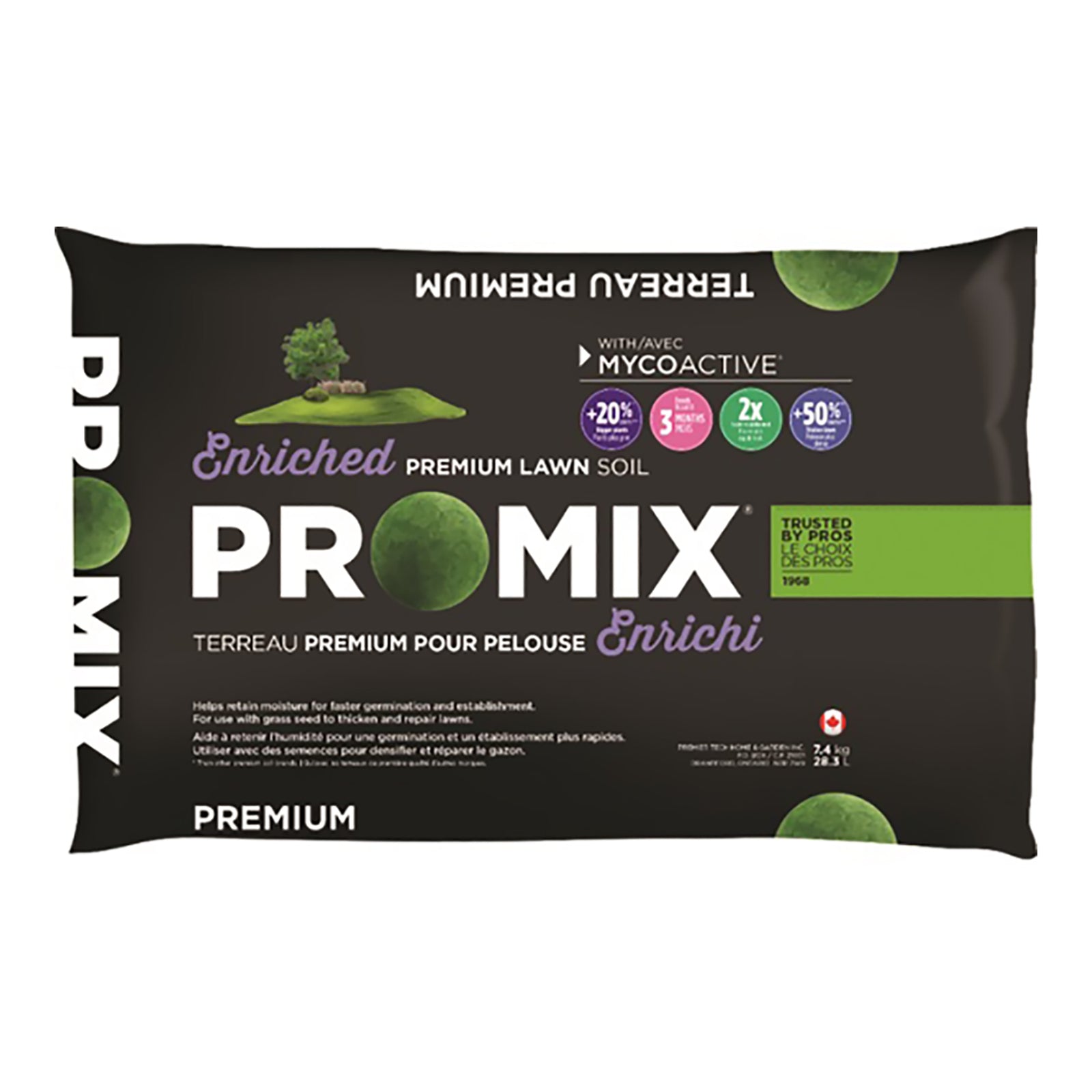 Terreau pour pelouse biologique, 28,3 L