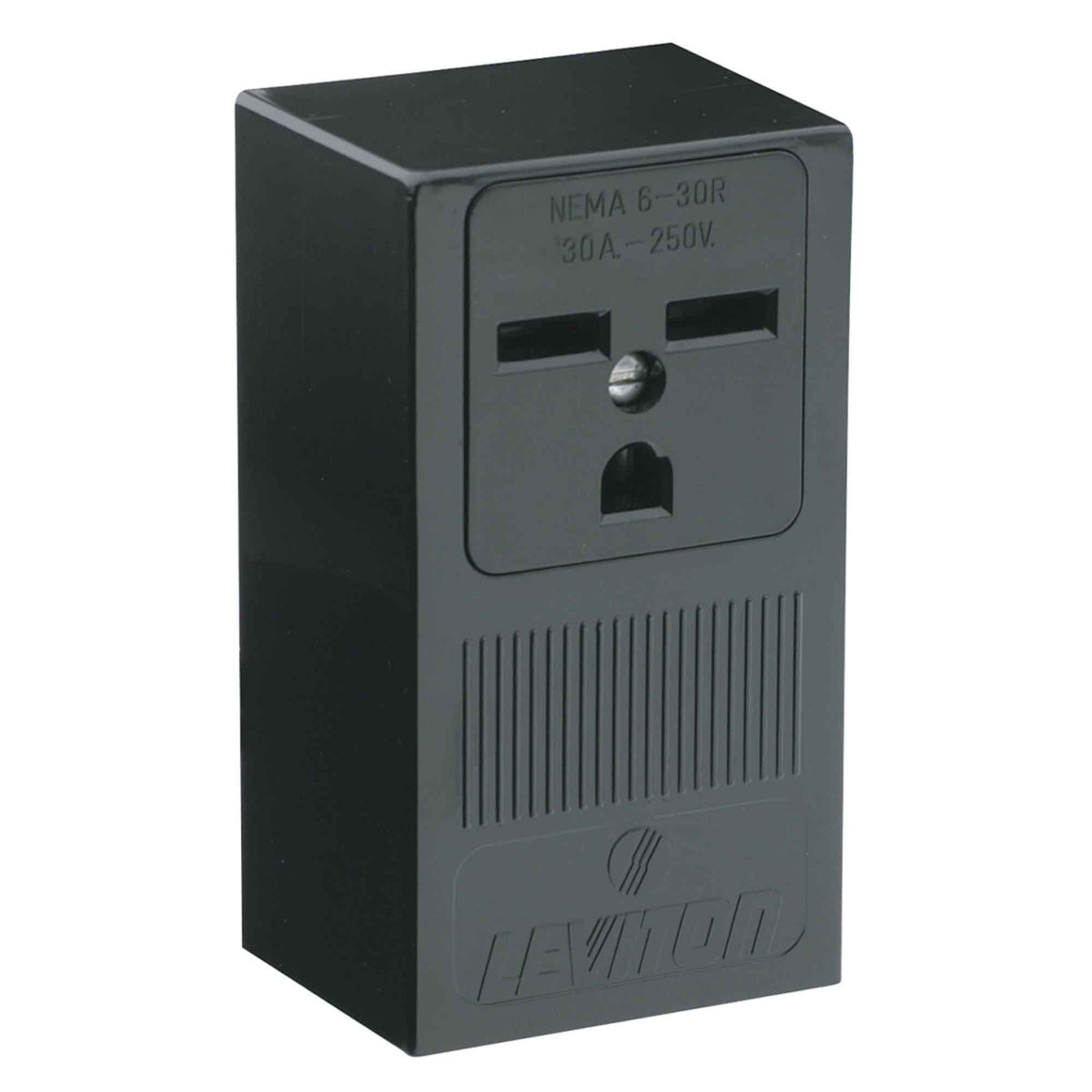 Réceptacle de surface en noir, 30 A / 250 V