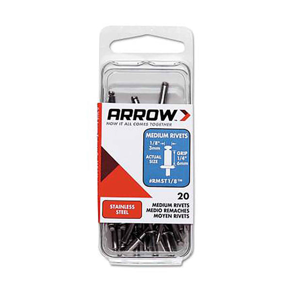 Medium Rivets Medium Stainless Steel Rivet of 1/8