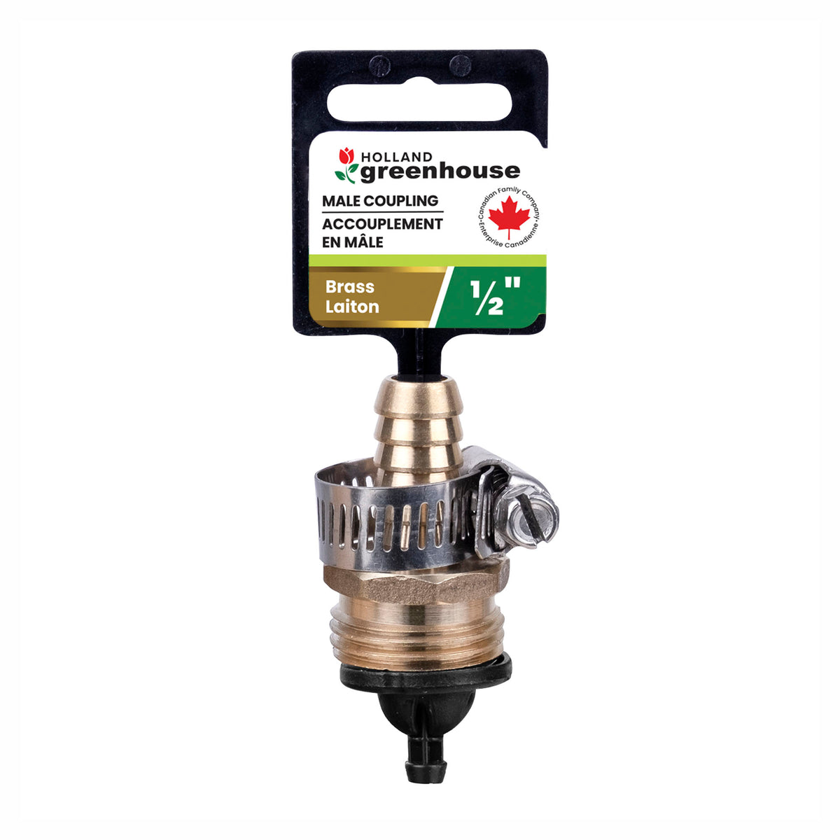 Raccord mâle en laiton pour boyau d'arrosage, 1/2 ''