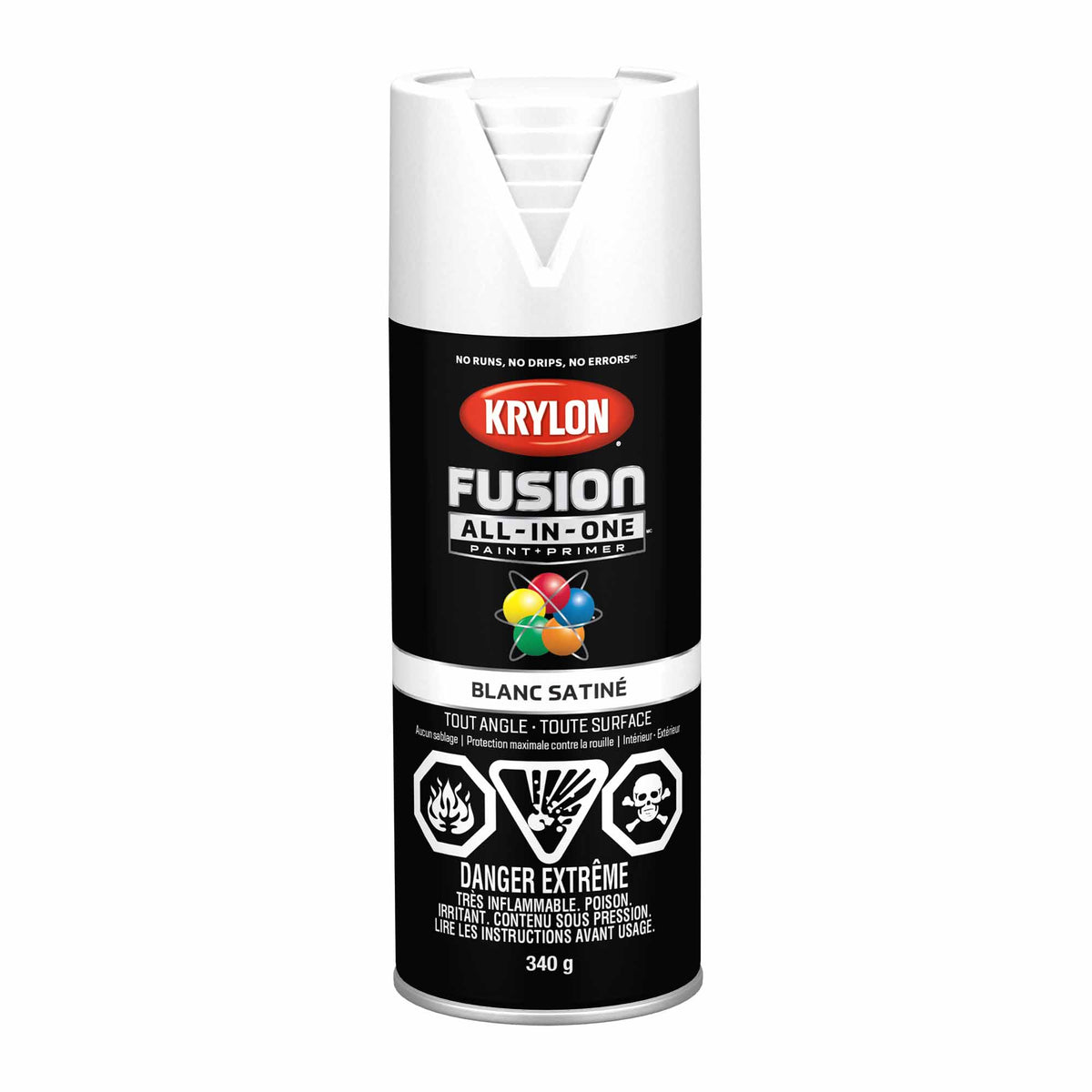 Krylon Fusion All-In-One aérosol blanc satiné, 340 g