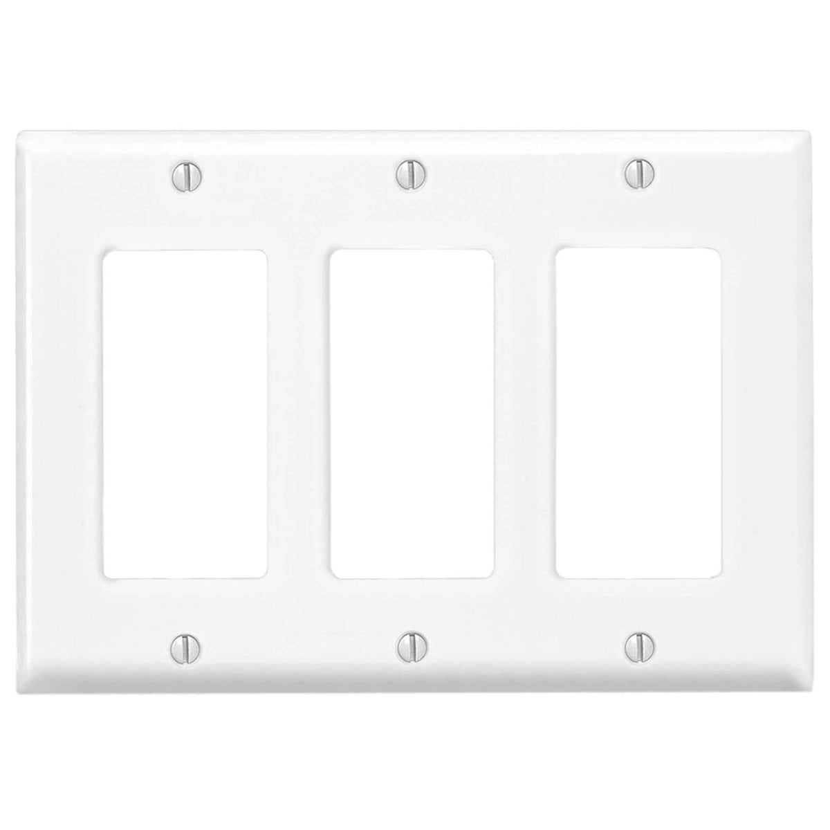 Plaque murale Decora pour 3 dispositifs, blanc