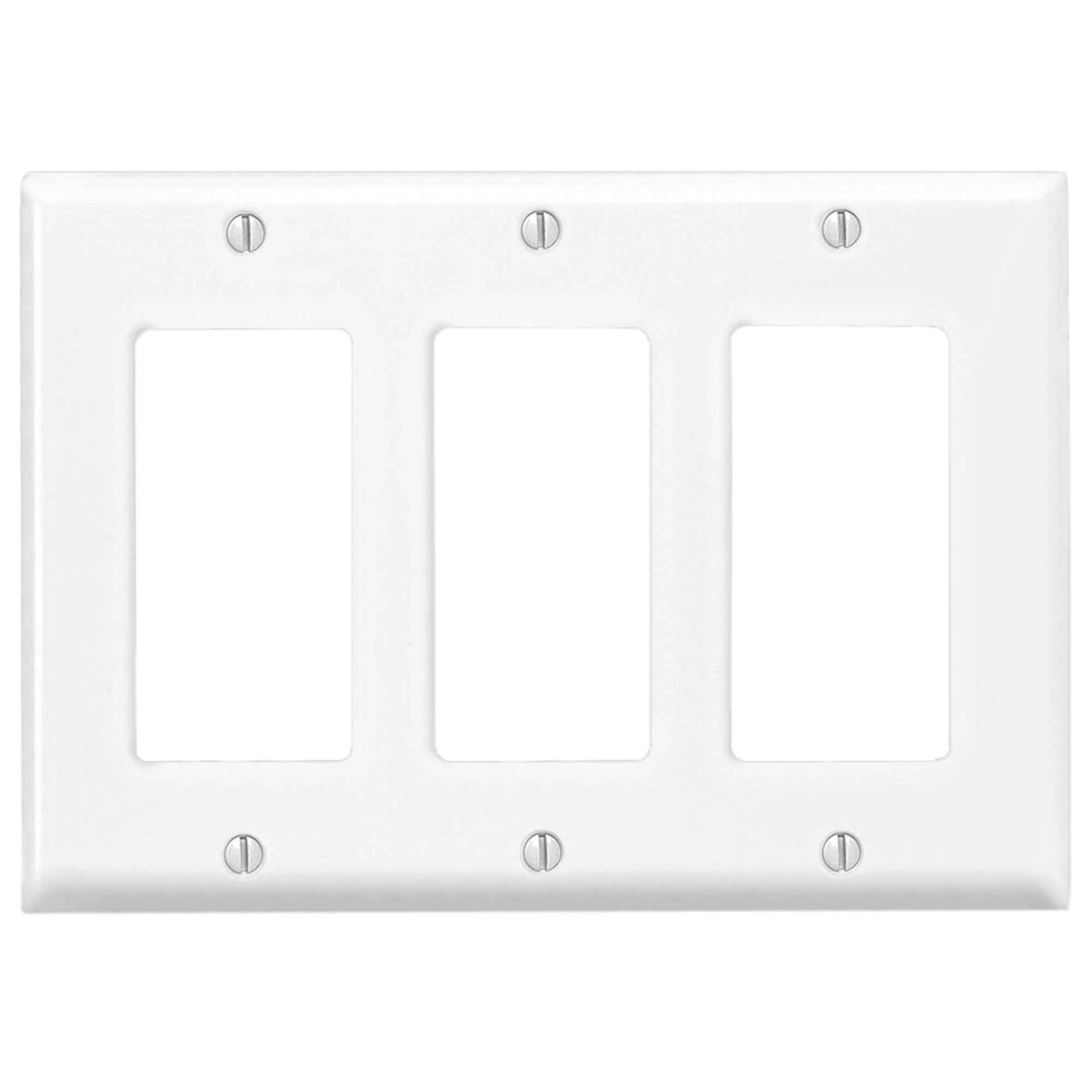 Plaque murale Decora pour 3 dispositifs, blanc