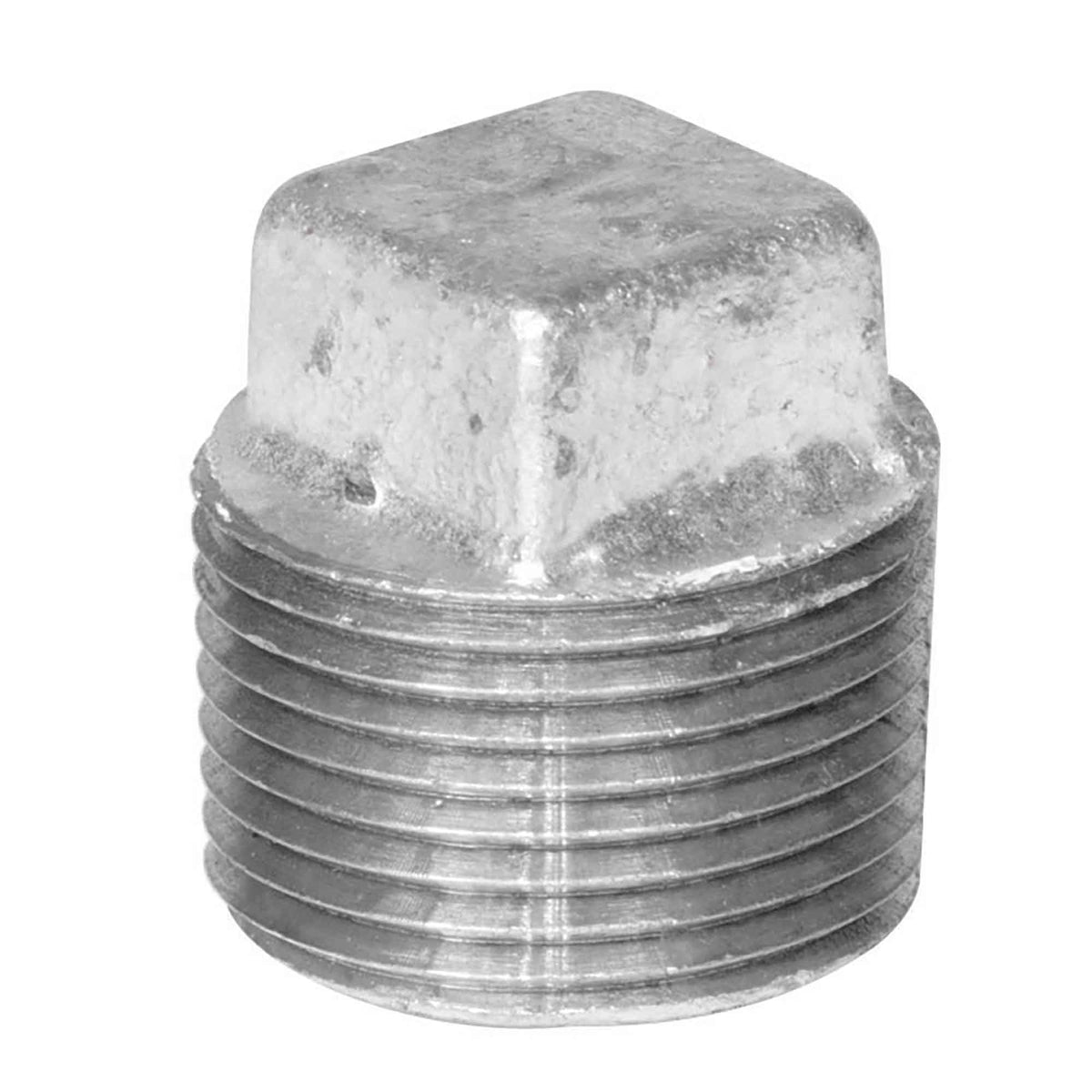 Raccord bouchon mâle en fonte galvanisée, 1-1/4"