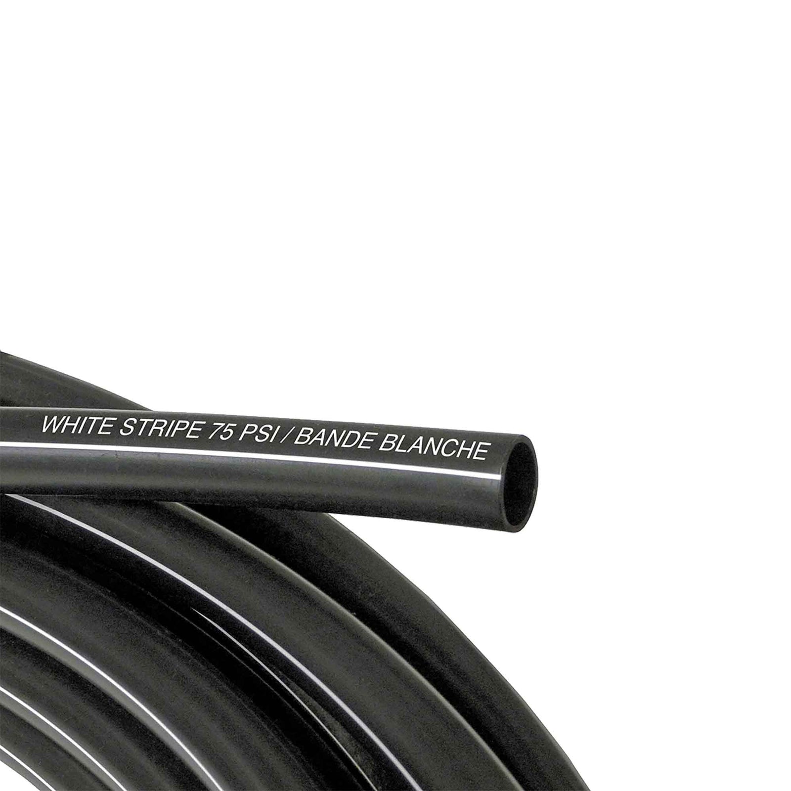 Tuyau STD en polyéthylène noir avec bande blanche, 3/4" x 2 500'