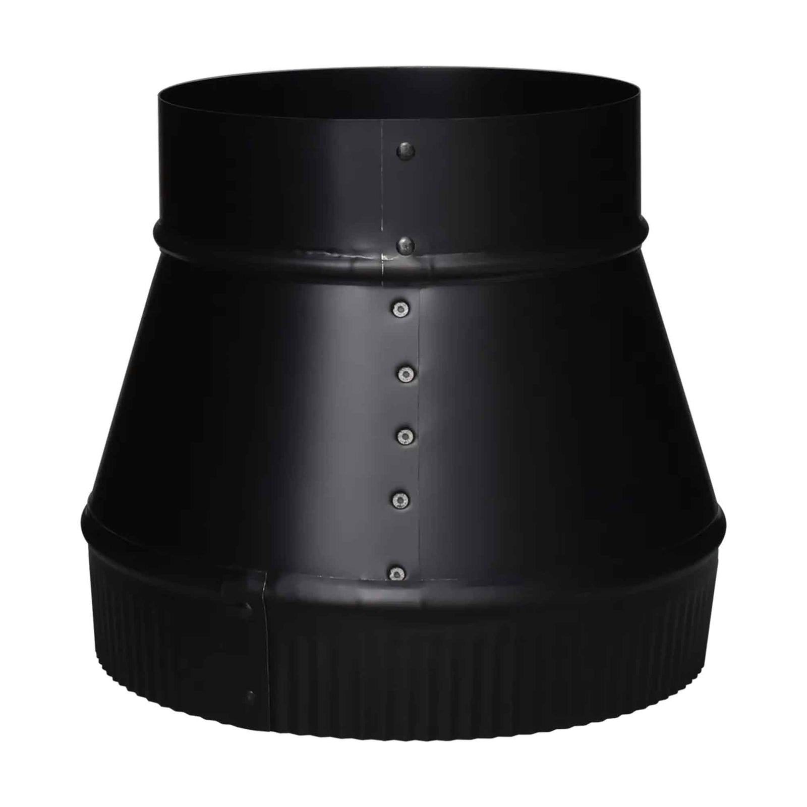 Raccord d'évasement fini noir mat, 6'' x 8''