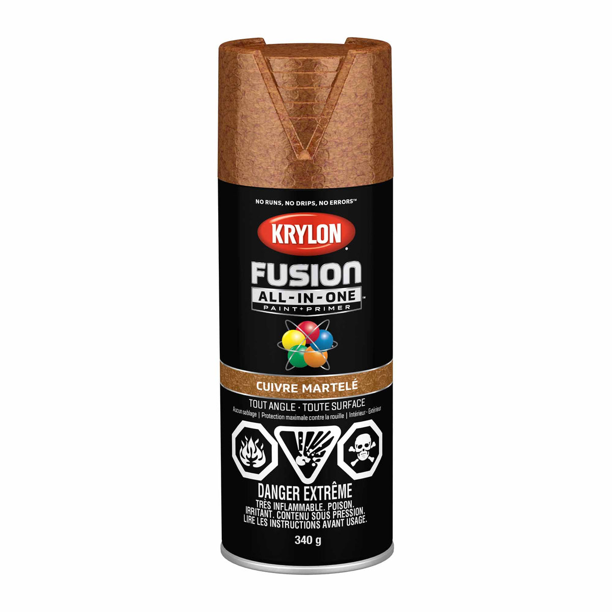 Krylon Fusion All-In-One aérosol cuivre martelé, 340 g