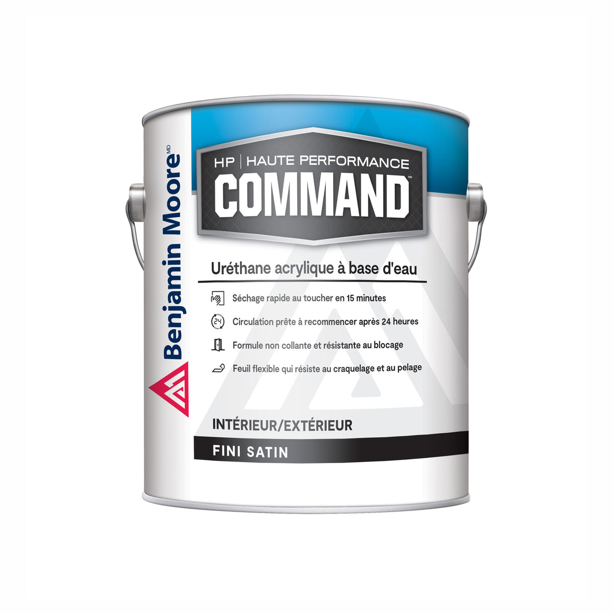 Uréthane acrylique à base d’eau HP Command base claire satin, 3,79 L