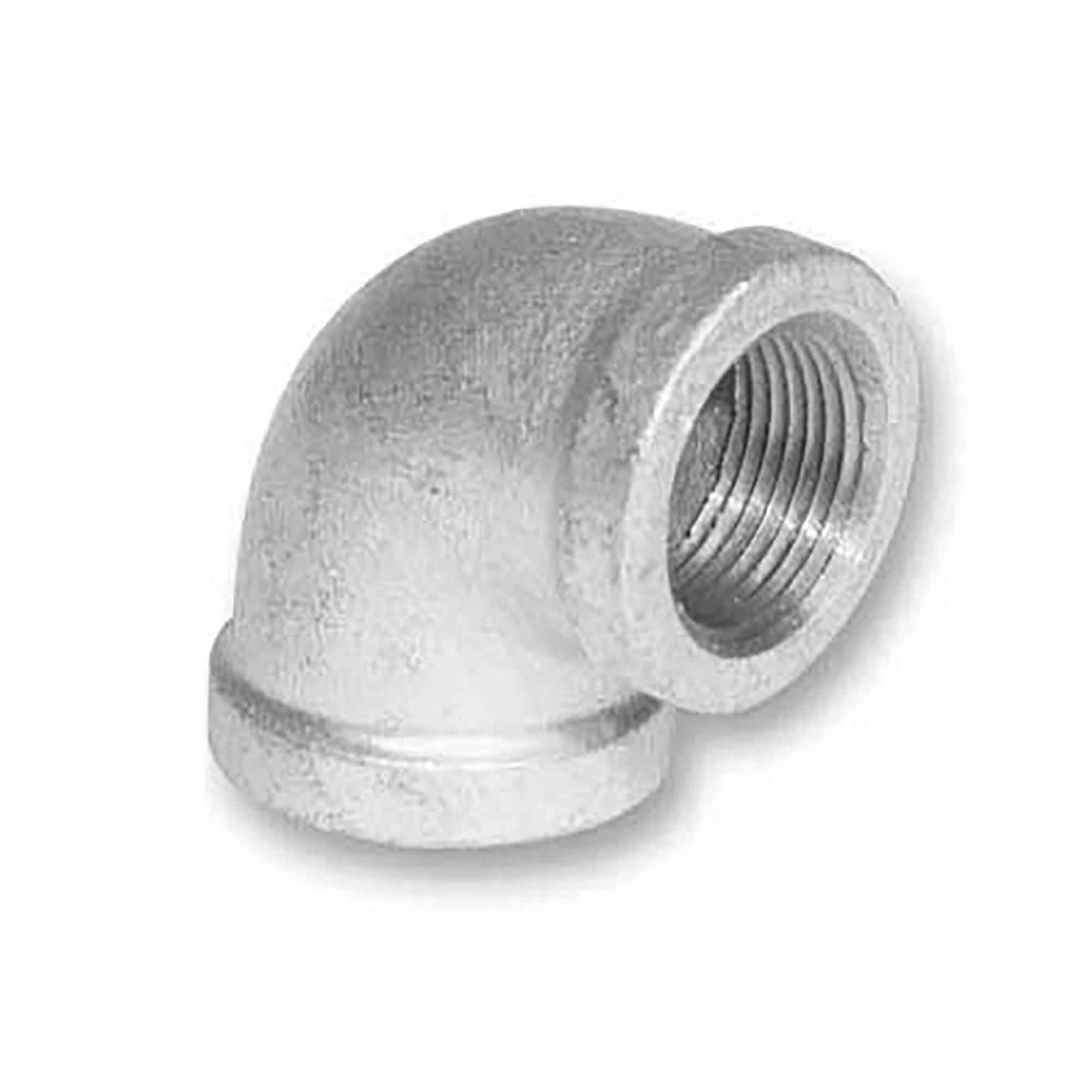 Raccord en coude de 90° en fonte galvanisée, 1-1/4" x 1-1/4"