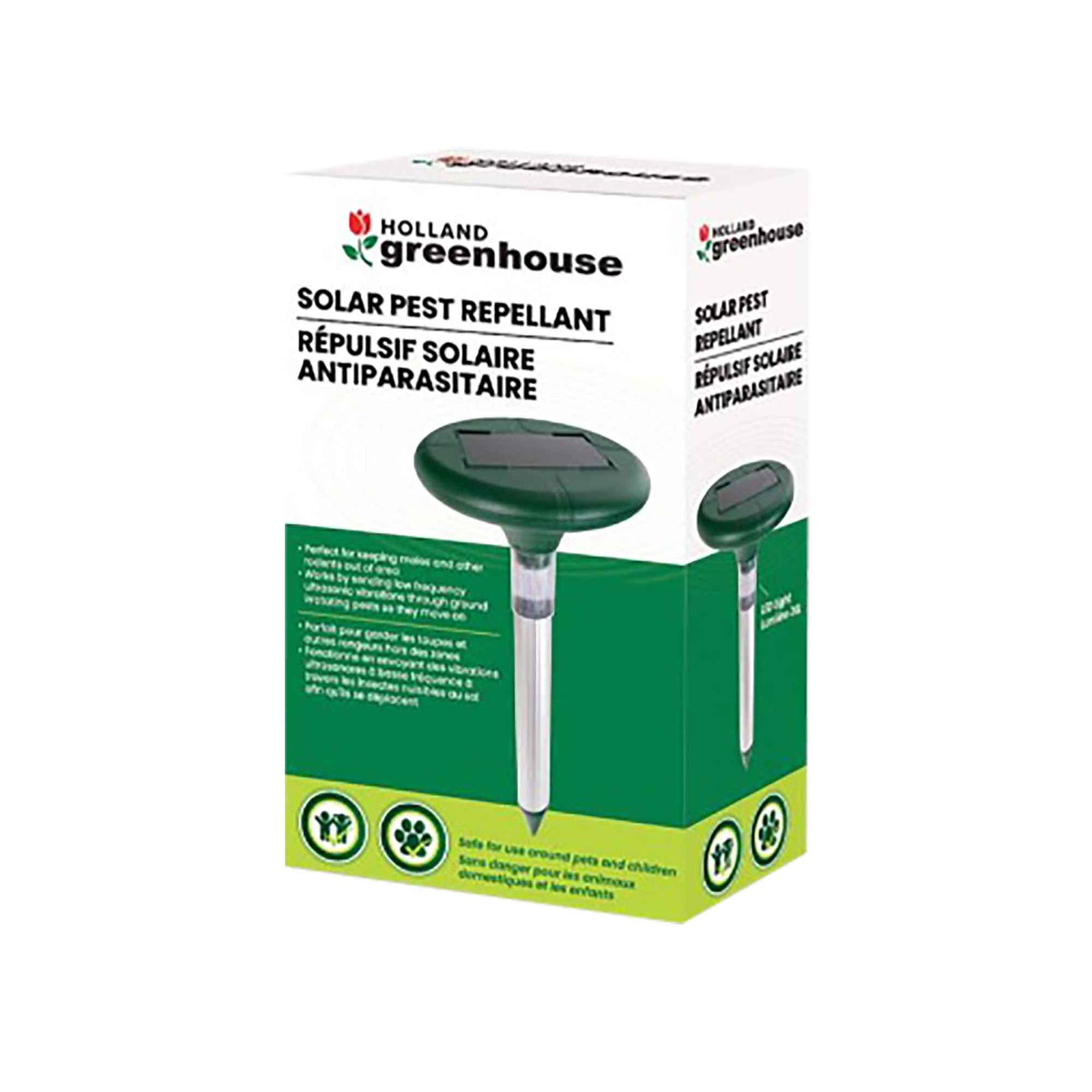 Répulsif solaire antiparasitaire avec lumière DEL, 800 pi2