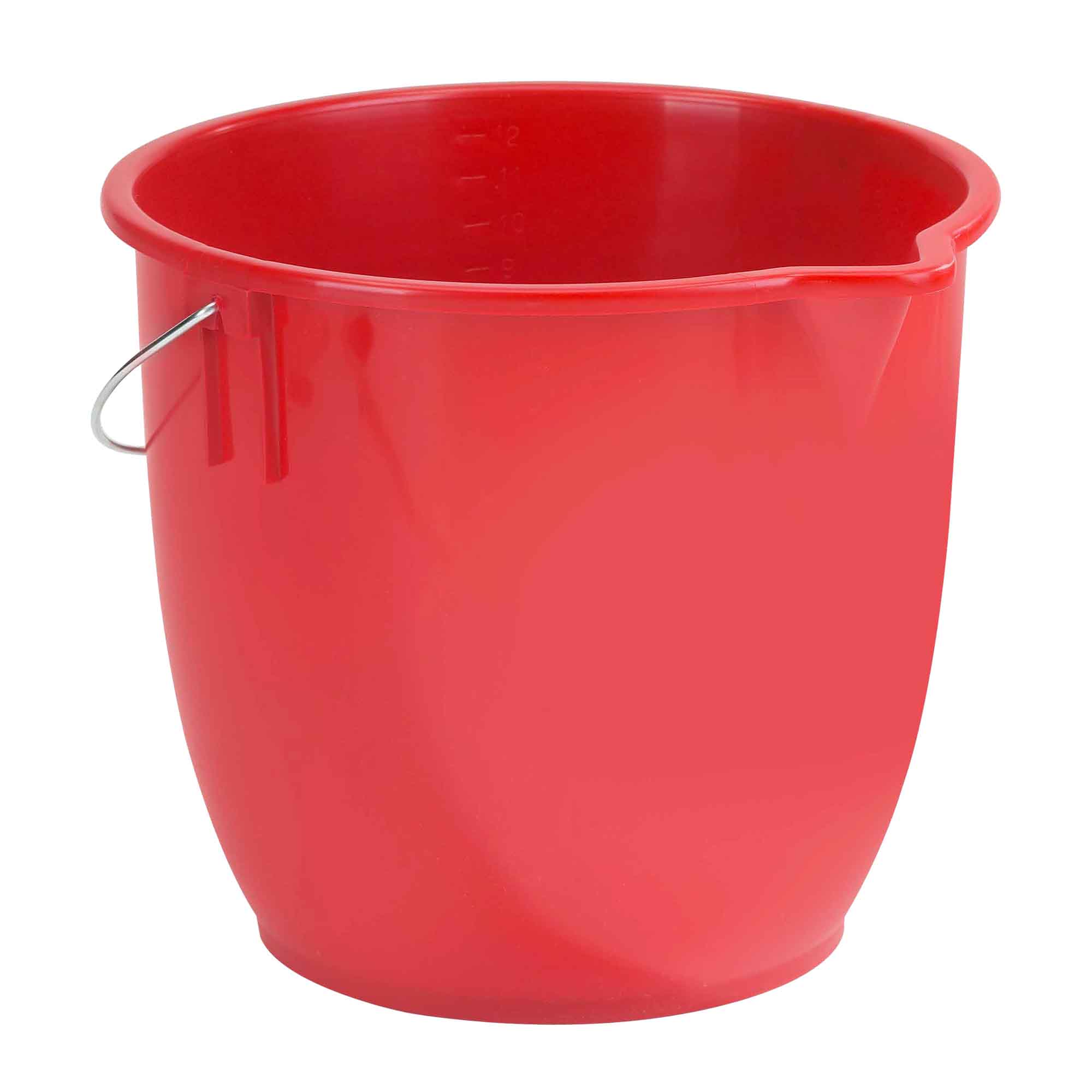 Seau rond rouge, 12 L