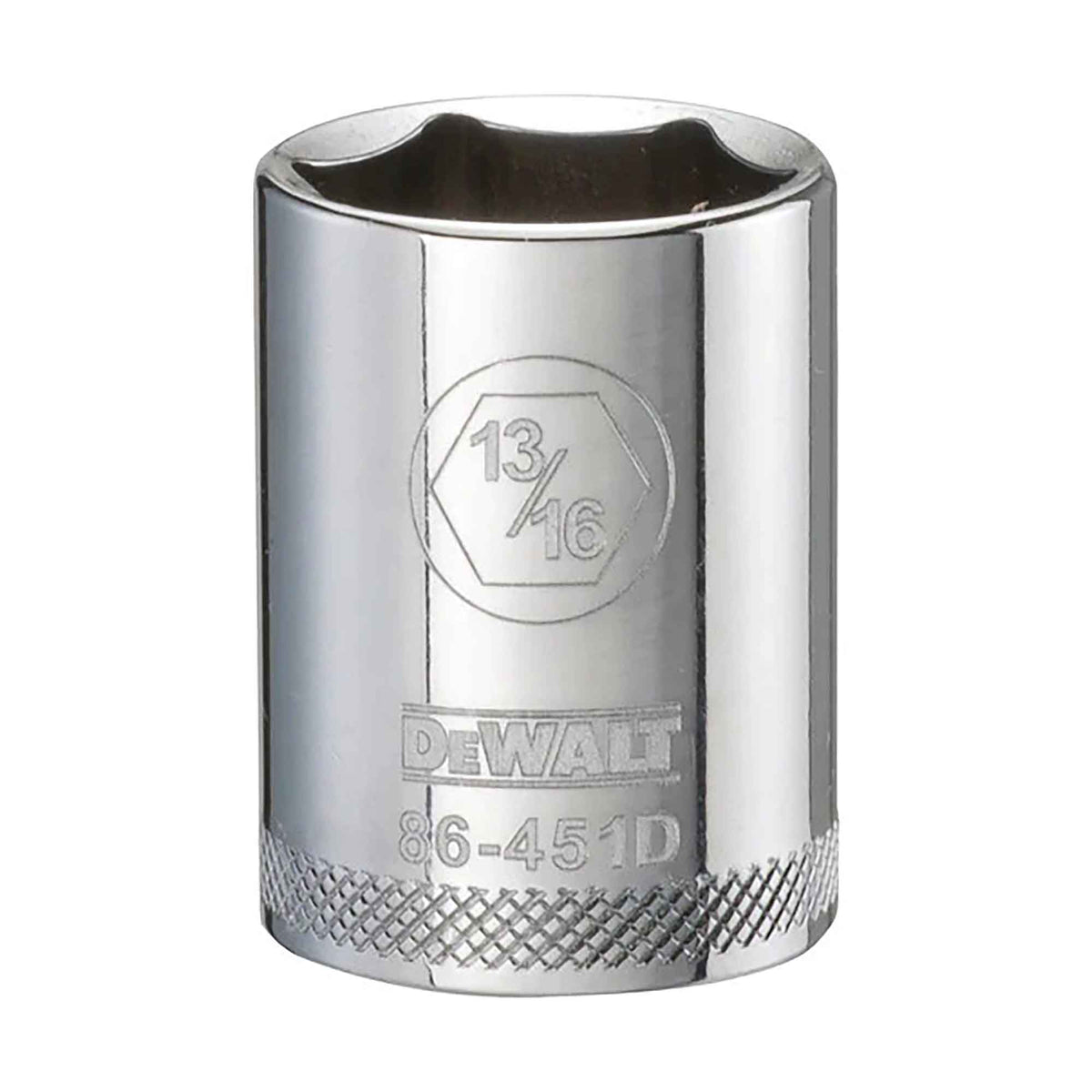 Douille standard courte à entraînement carré de 1/2" avec 6 pointes, 13/16"