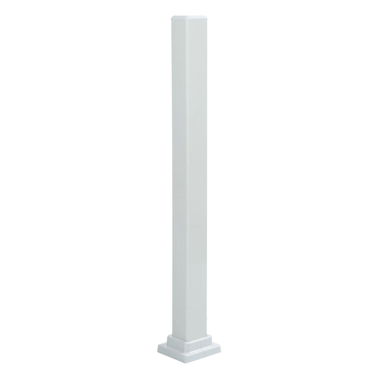 Poteau de descente en aluminium blanc pour rampe de 36&#39;&#39; de hauteur, 40-1/2&#39;&#39; x 2&#39;&#39;