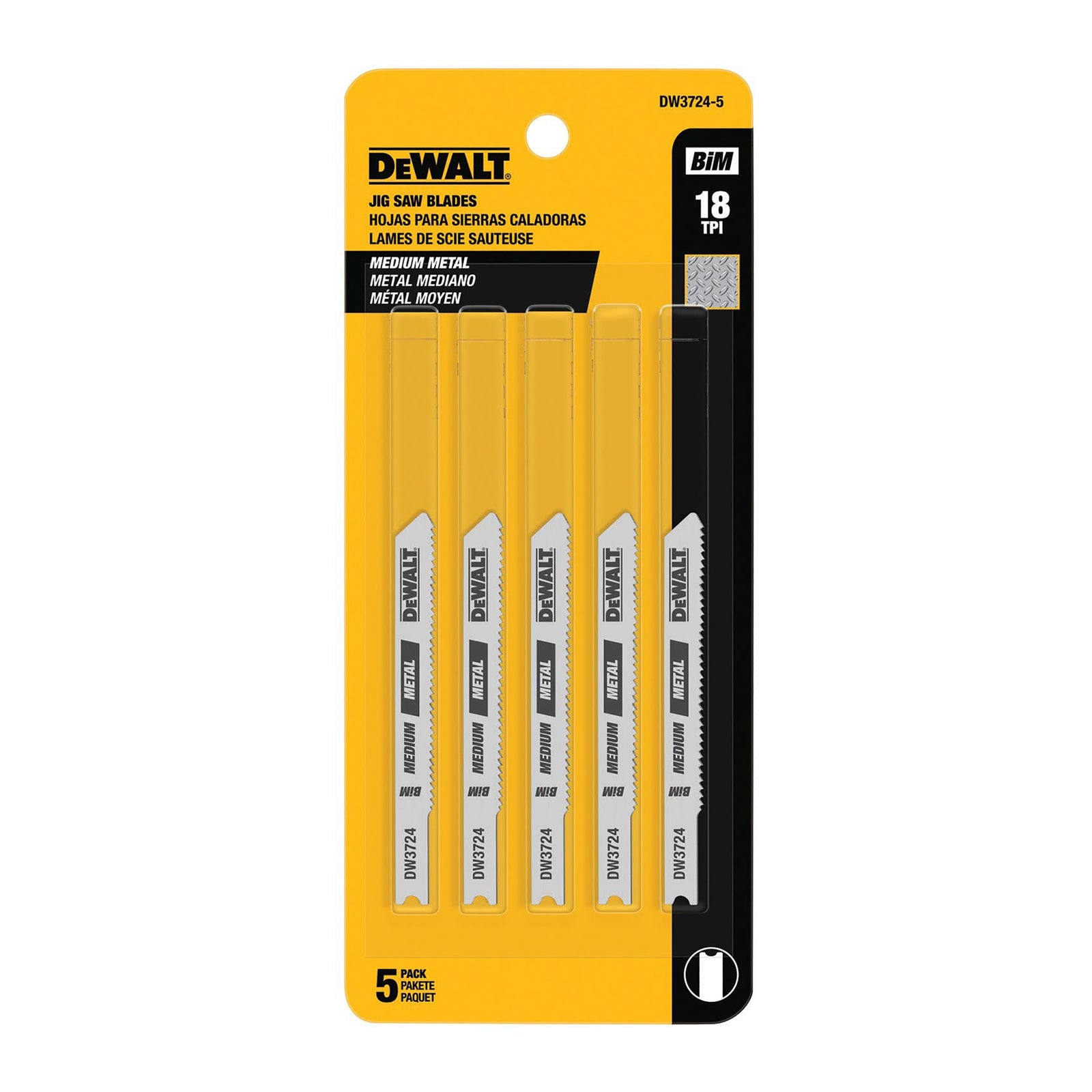 Lame de scie sauteuse en métal moyen 5/pqt