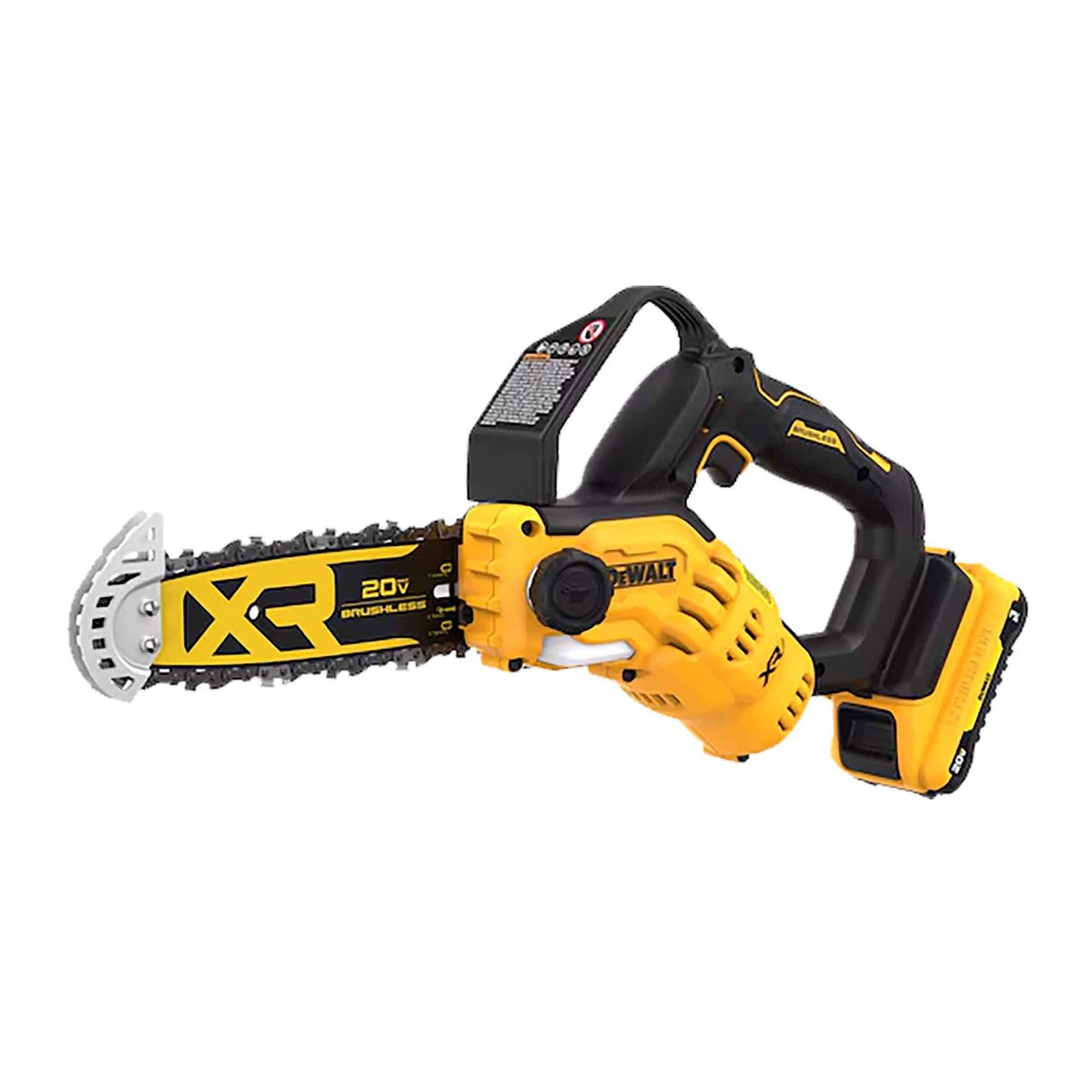 Scie à chaîne d'élagage sans fil 20 V MAX avec batterie 3 Ah, 8''