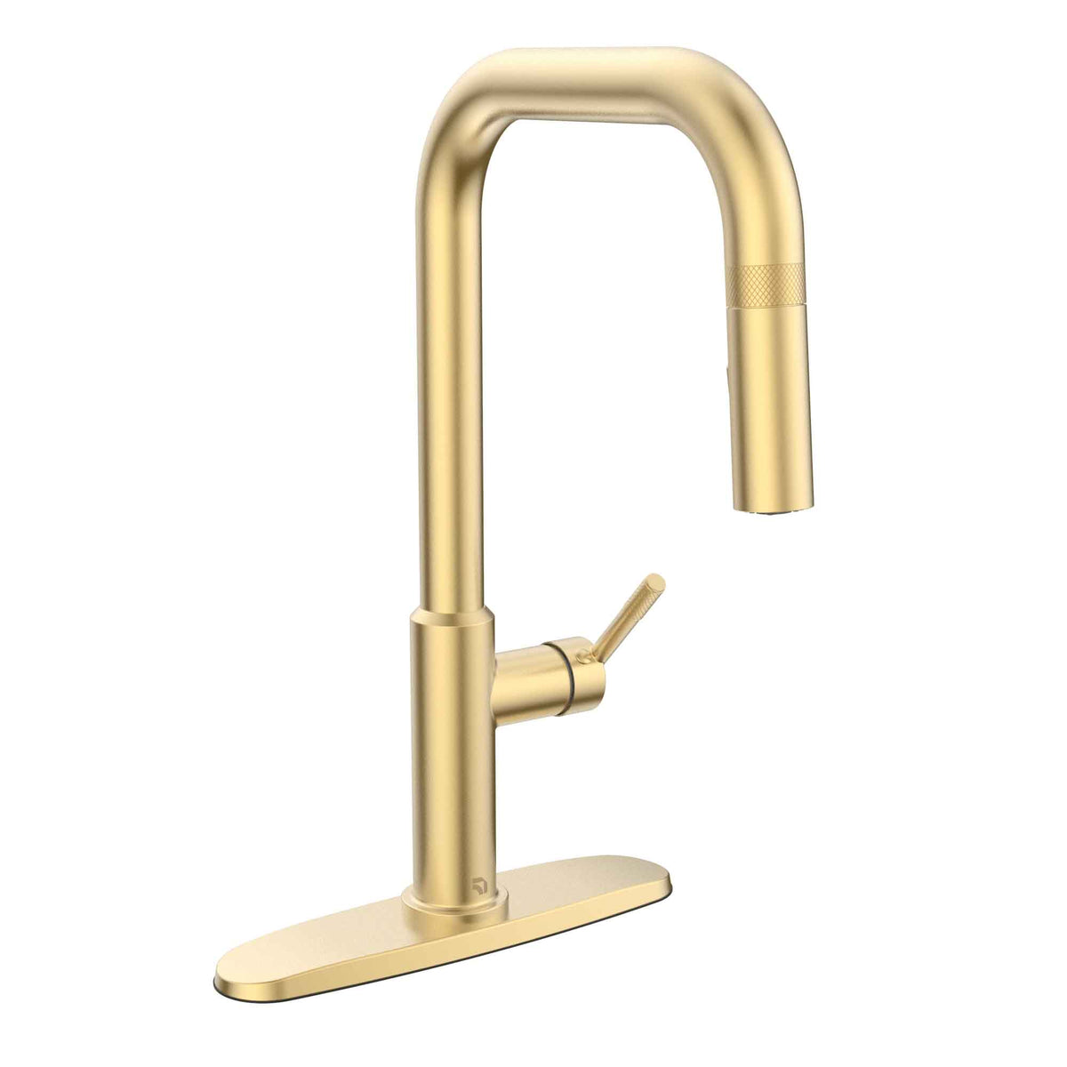 Robinet d'évier de cuisine Adore avec bec pivotant intégrant douchette amovible, or mat