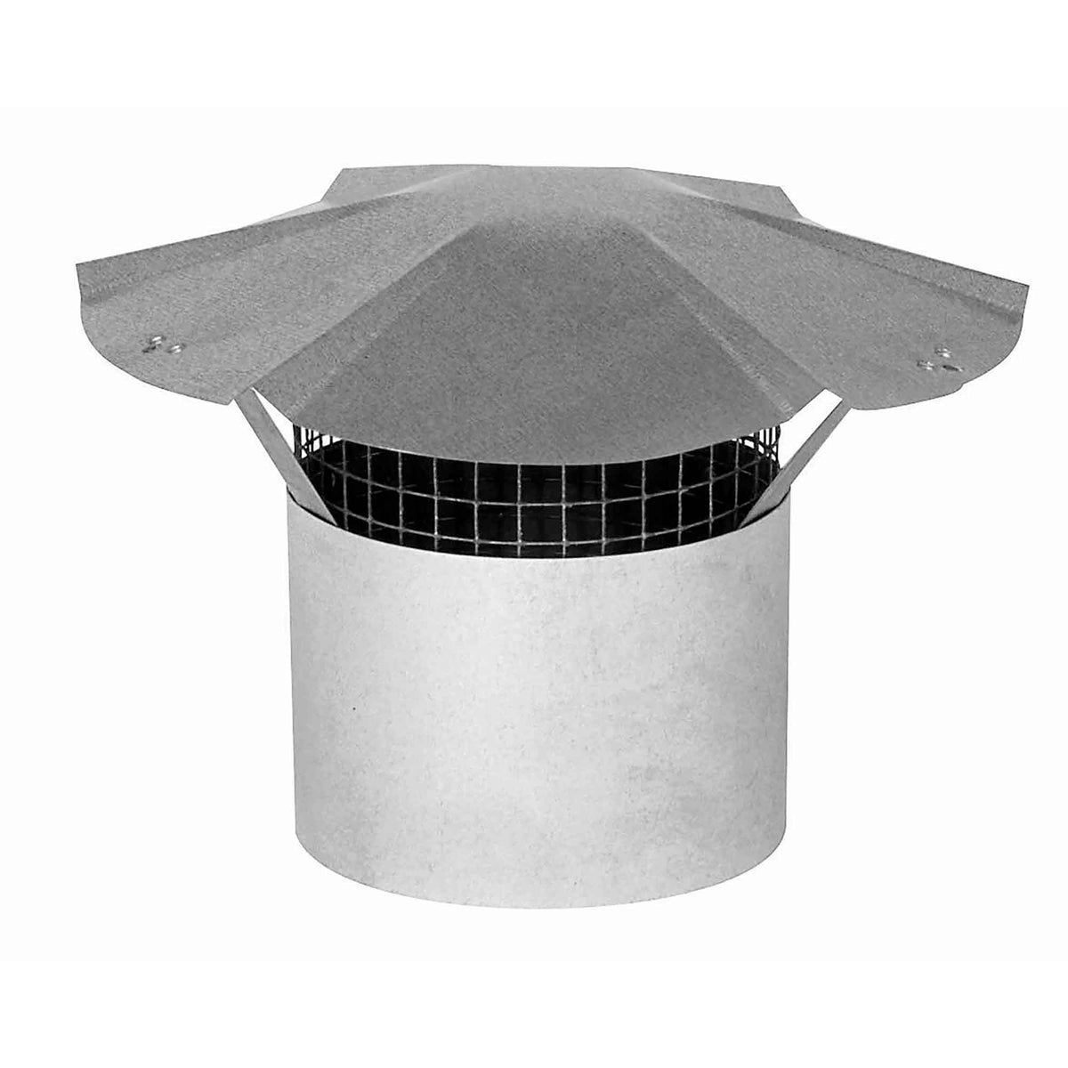 Chapeau de protection pour cheminée de ventilation en acier galvanisé avec pare-étincelles, 3&quot;