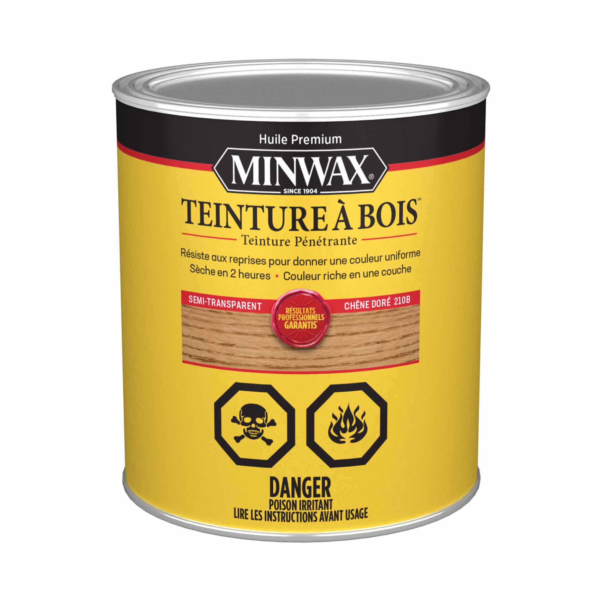 Minwax teinture à bois semi-transparent chêne doré, 946 ml