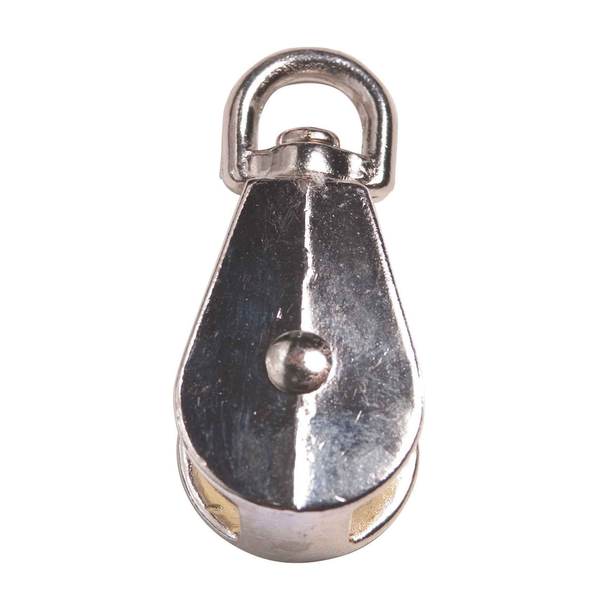 Poulie simple à émerillon en acier plaqué zinc, 1"