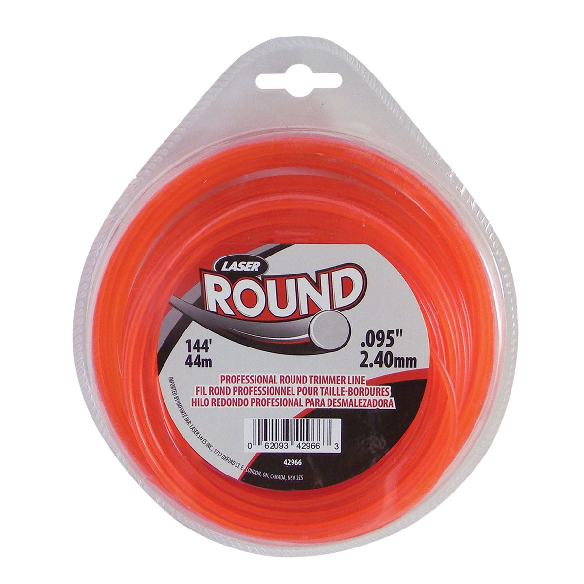 Fil rond pour coupe-bordure, 0,095'' x 144' (orange)