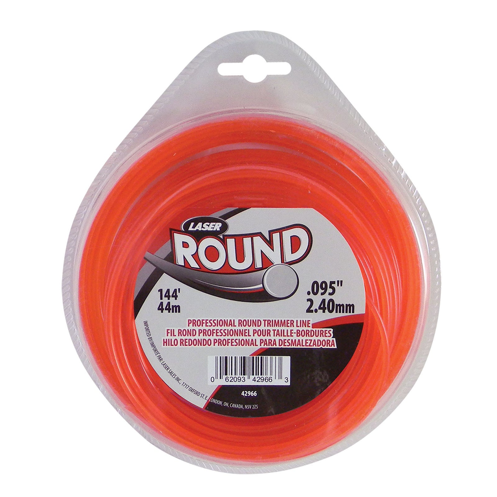 Fil rond pour coupe-bordure, 0,095'' x 144' (orange)