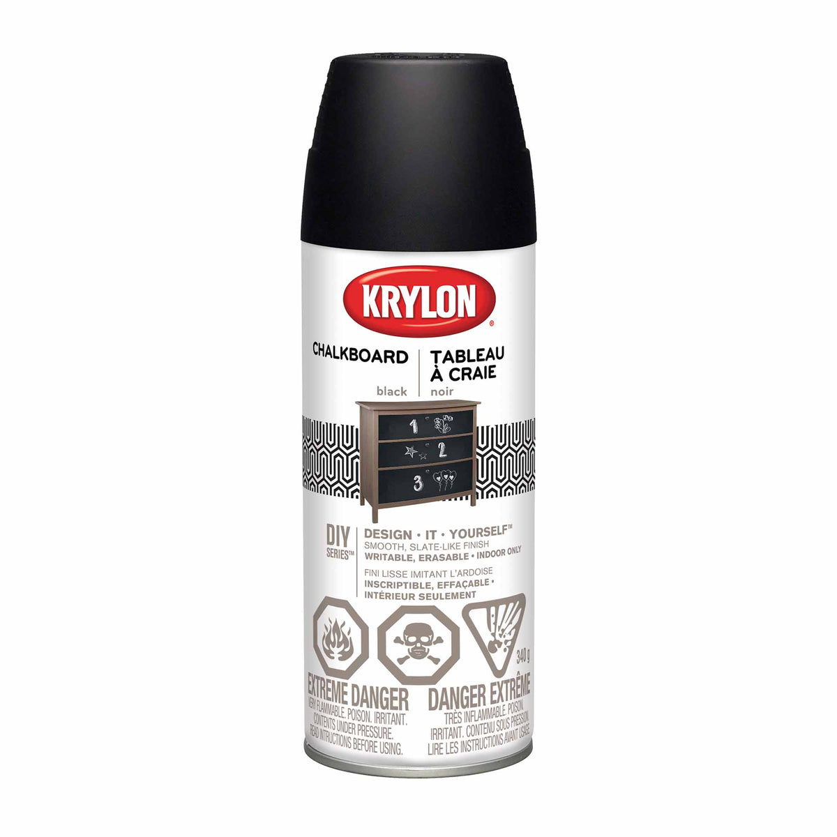 Krylon aérosol tableau à craie noir, 340 g