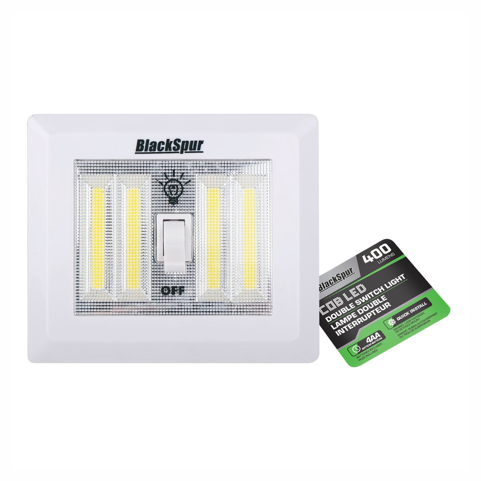 Lampe interrupteur à COB LED, double