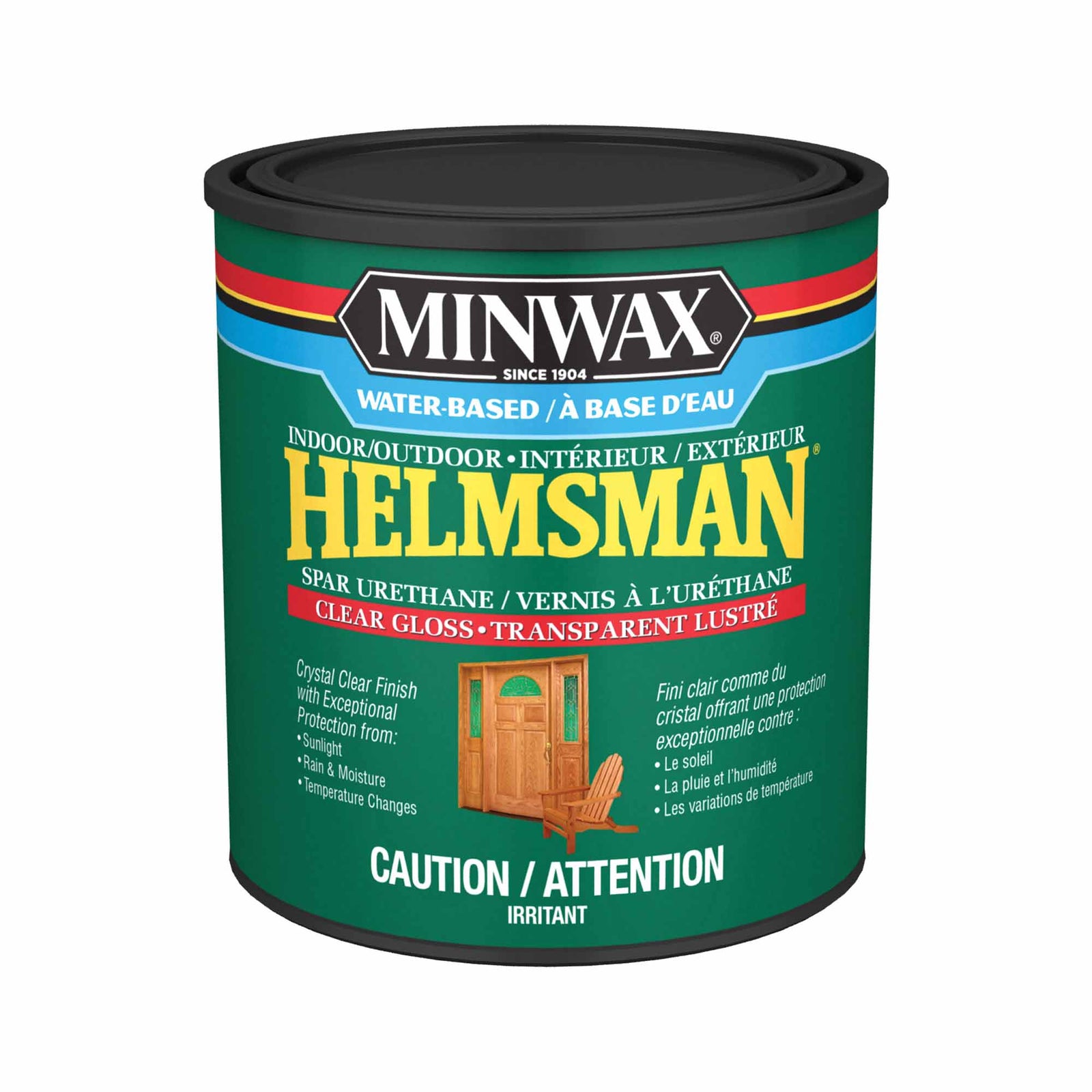 Minwax Helmsman intérieur / extérieur vernis uréthane à base d'eau transparent lustré, 946 ml
