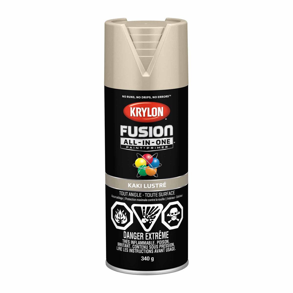 Krylon Fusion All-In-One aérosol kaki lustré, 340 g